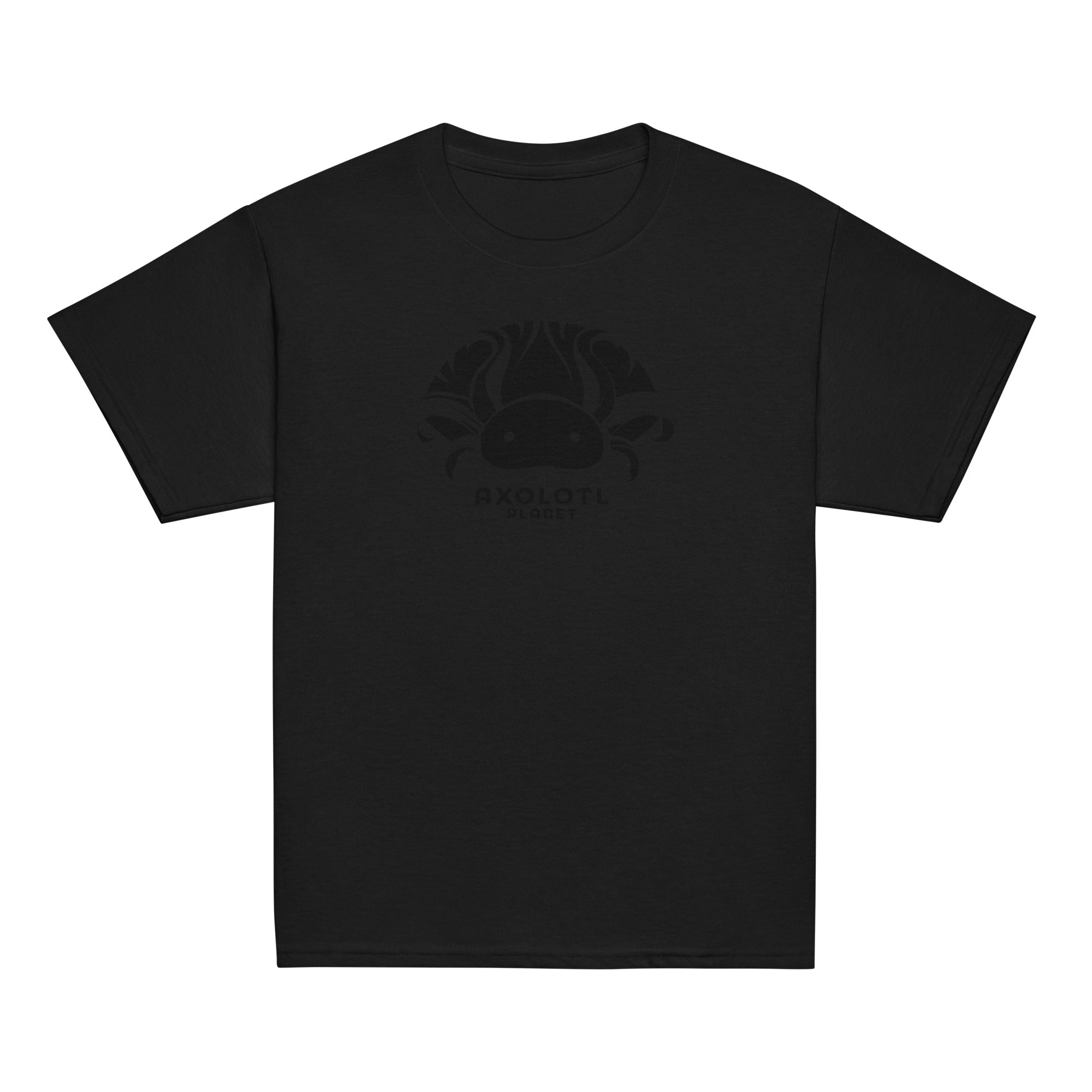 Axolotl Planet Logo (Black) axolotl Youth T-Shirt mockup