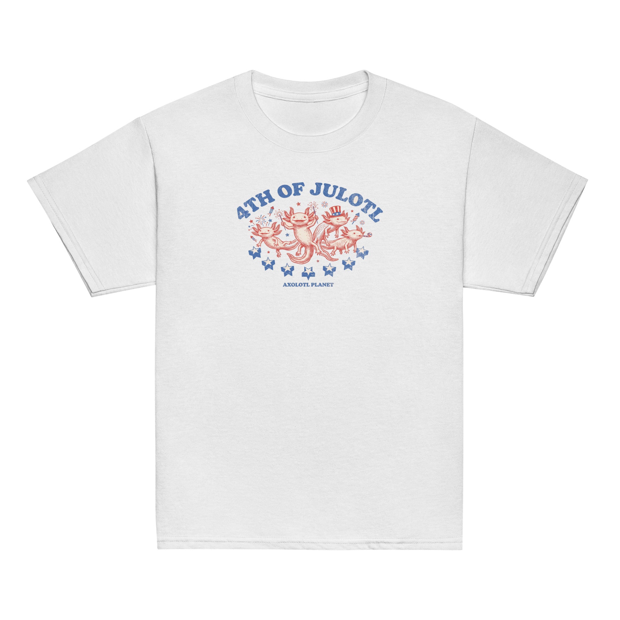 4th of Julotl Parade axolotl Youth T-Shirt mockup