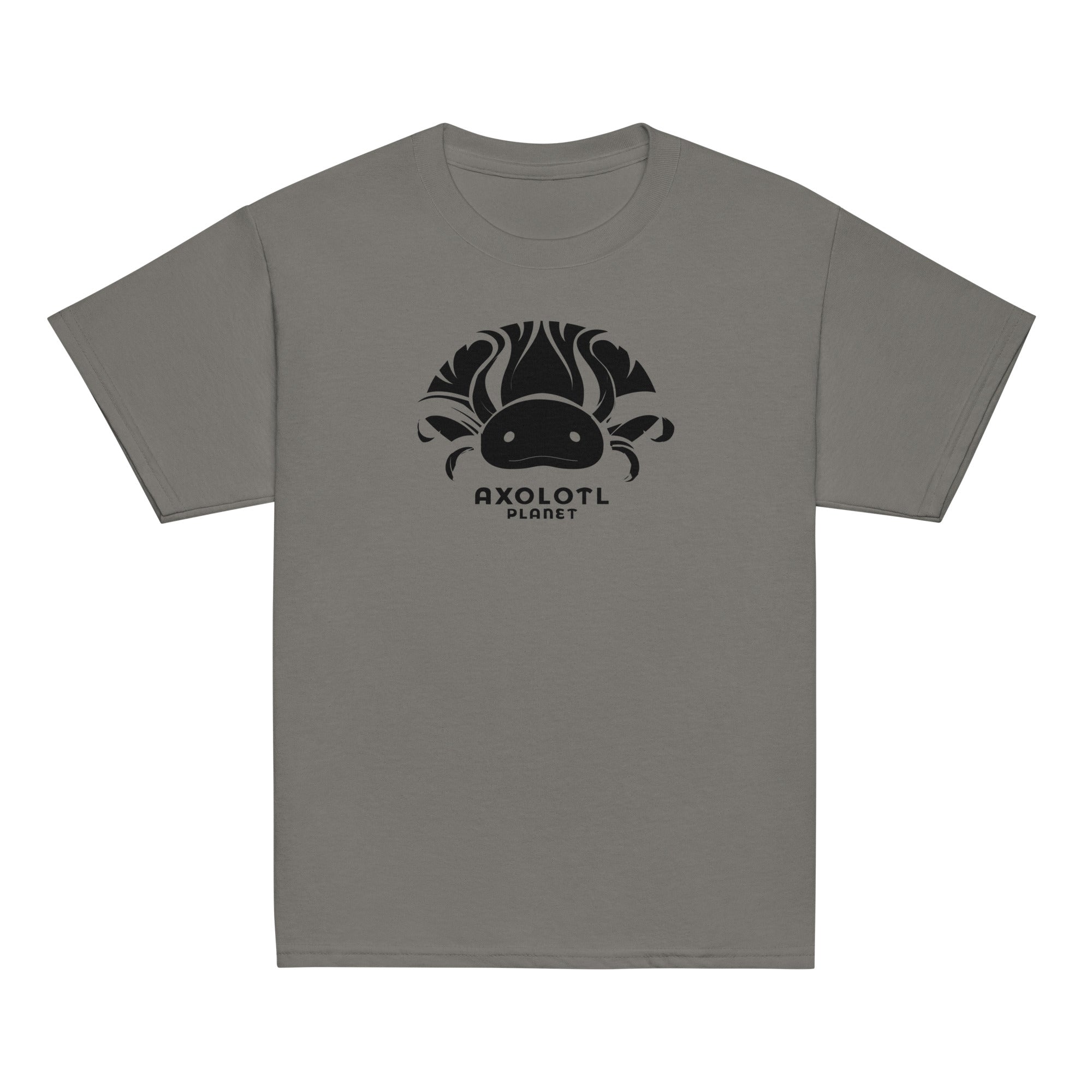 Axolotl Planet Logo (Black) axolotl Youth T-Shirt mockup