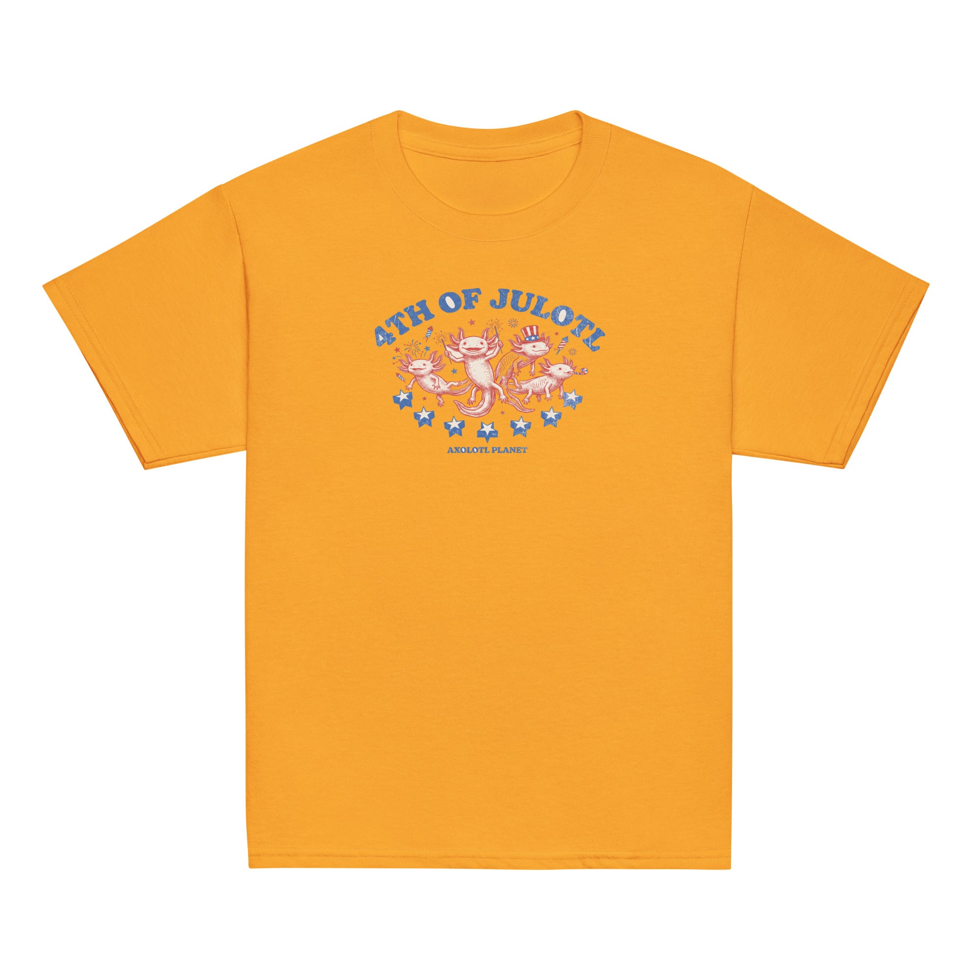 4th of Julotl Parade axolotl Youth T-Shirt mockup