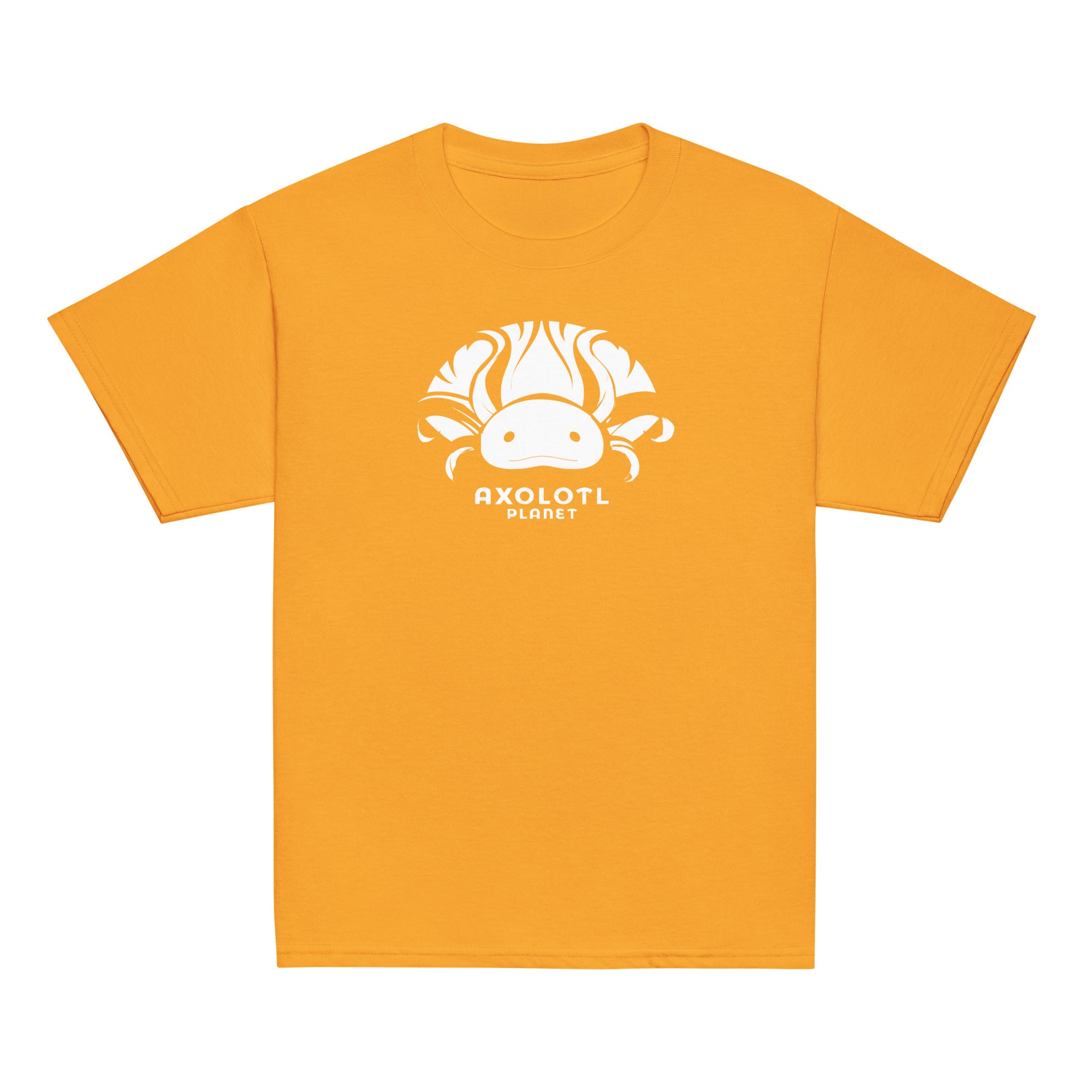 Axolotl Planet Logo (White) axolotl Youth T-Shirt mockup