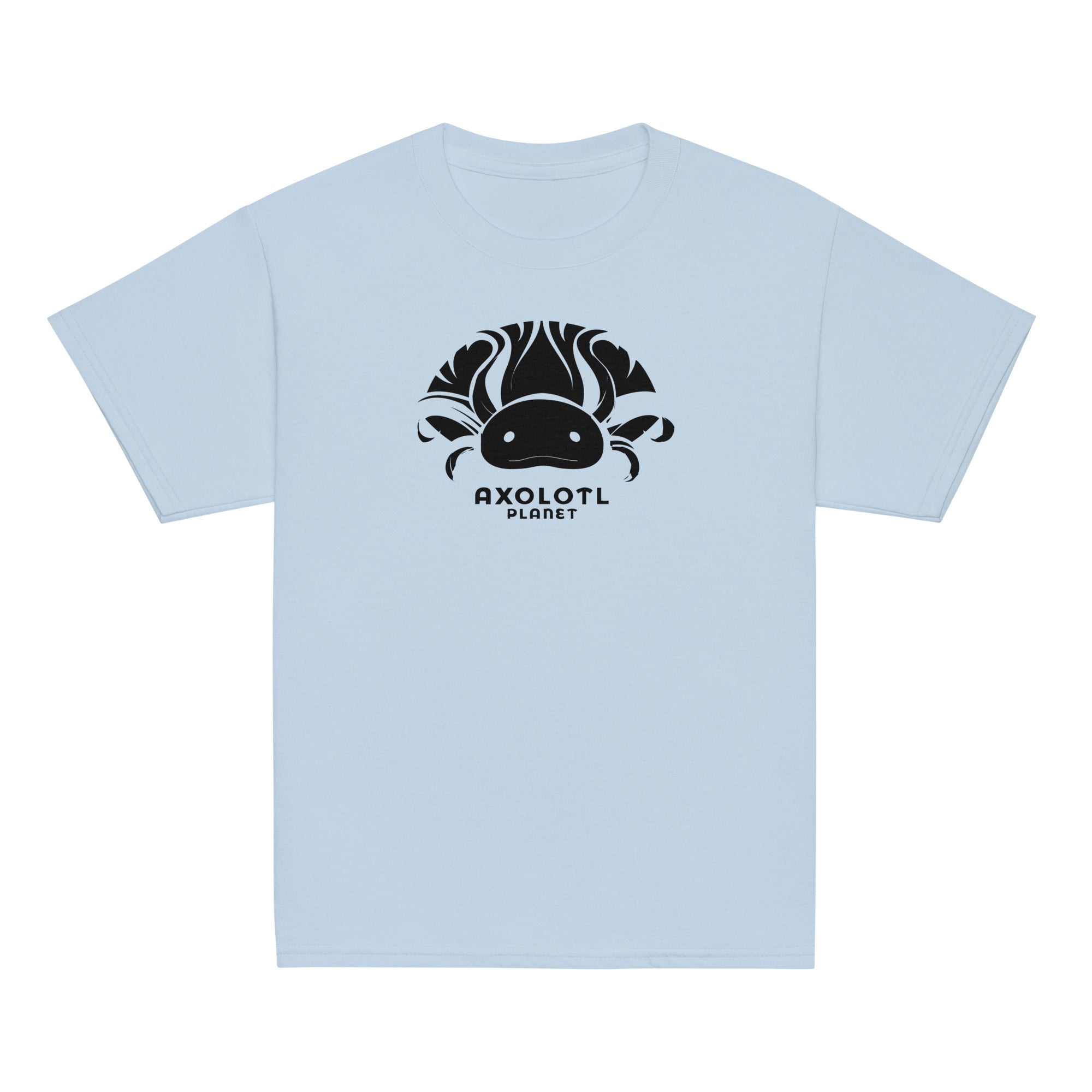 Axolotl Planet Logo (Black) axolotl Youth T-Shirt mockup