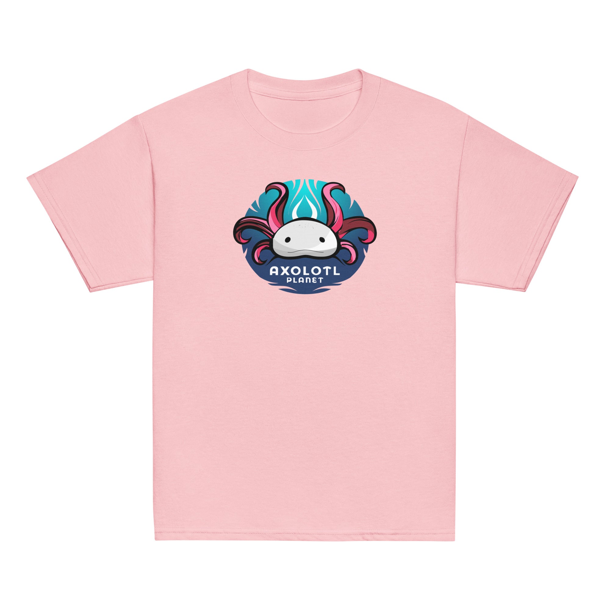 Axolotl Planet Logo axolotl Youth T-Shirt mockup