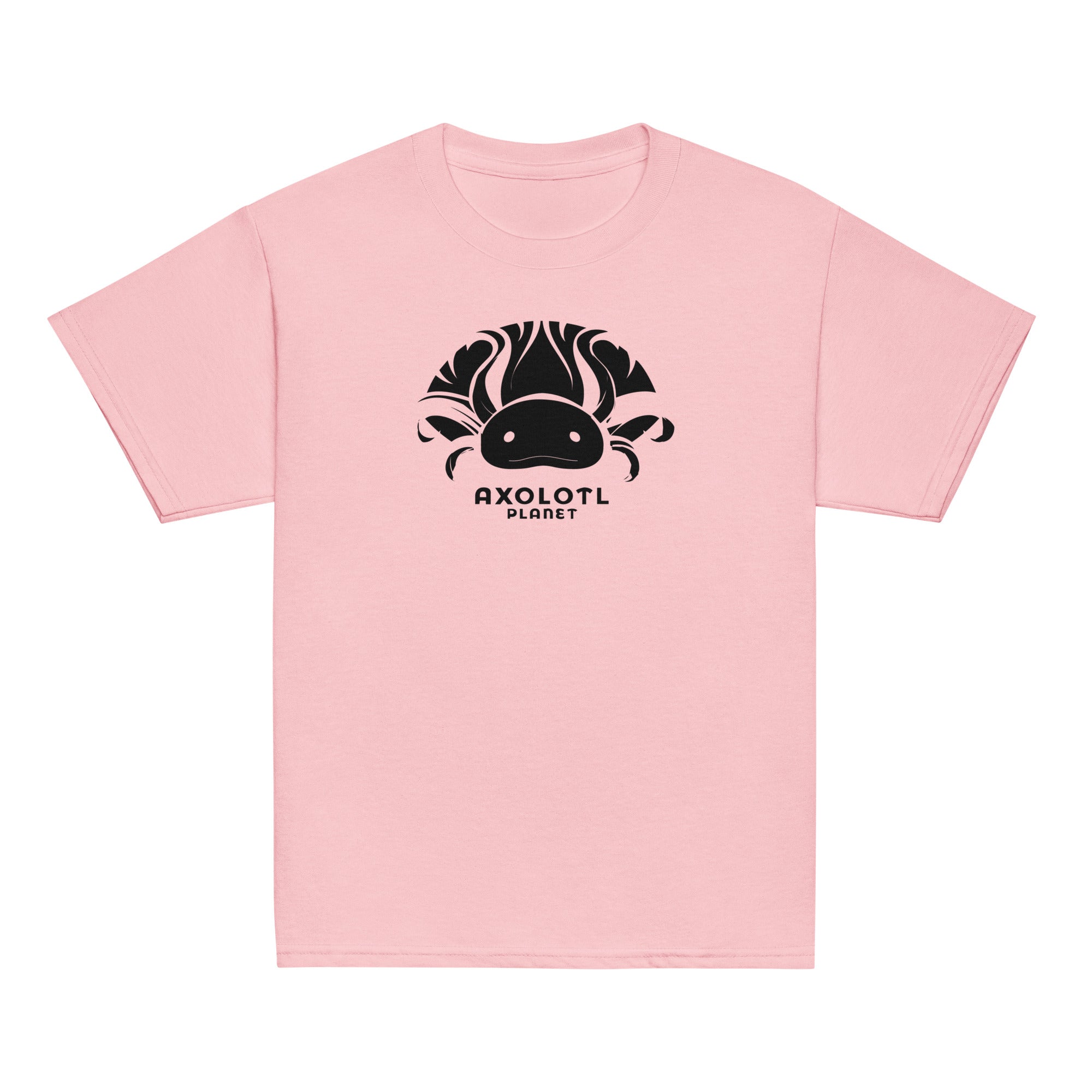 Axolotl Planet Logo (Black) axolotl Youth T-Shirt mockup