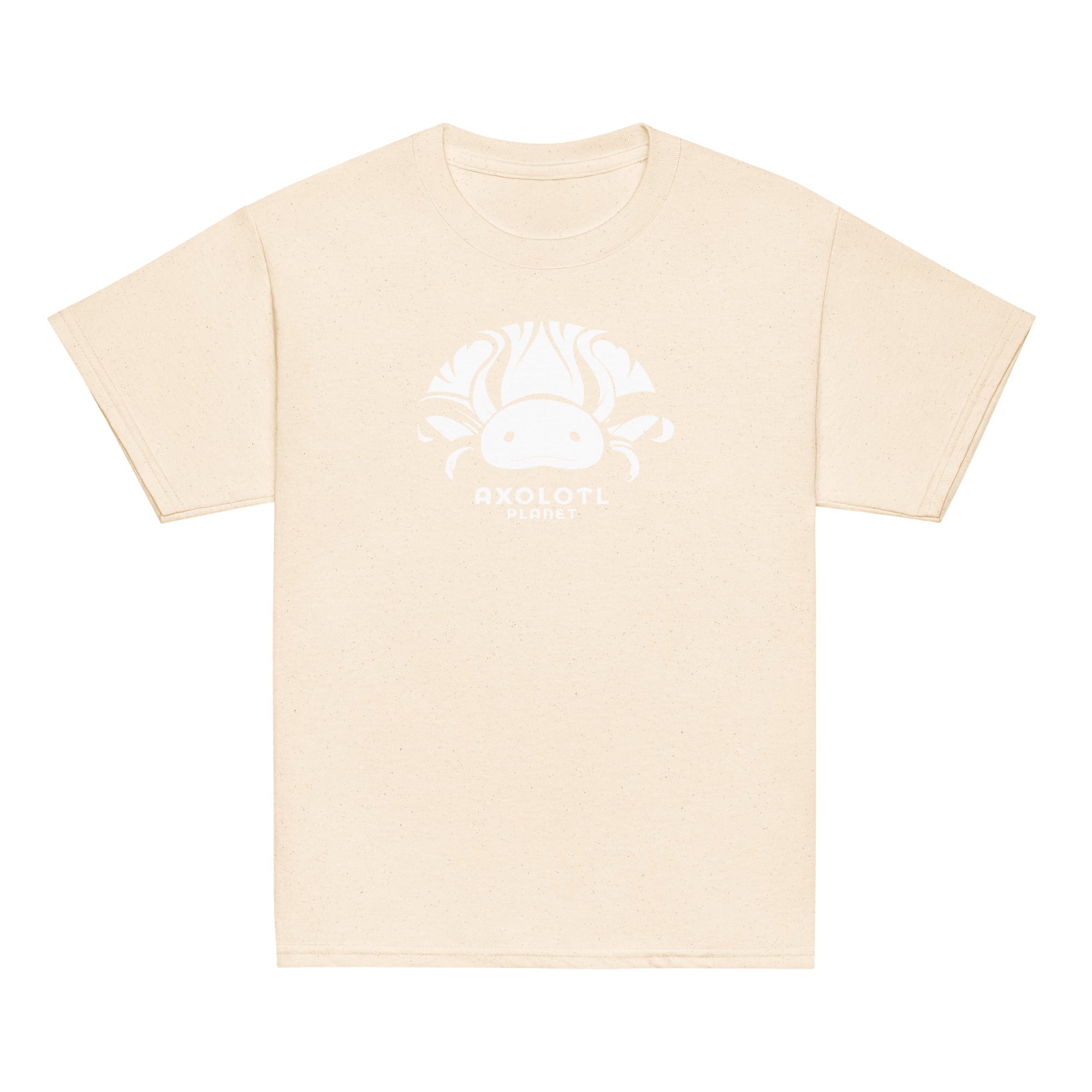 Axolotl Planet Logo (White) axolotl Youth T-Shirt mockup