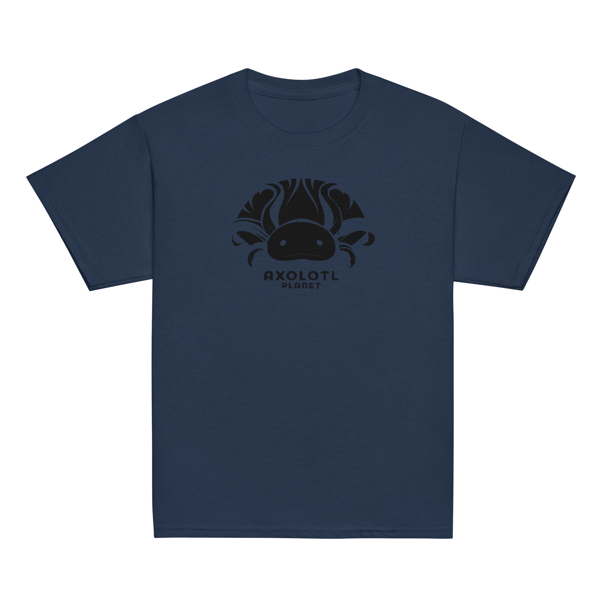 Axolotl Planet Logo (Black) axolotl Youth T-Shirt mockup