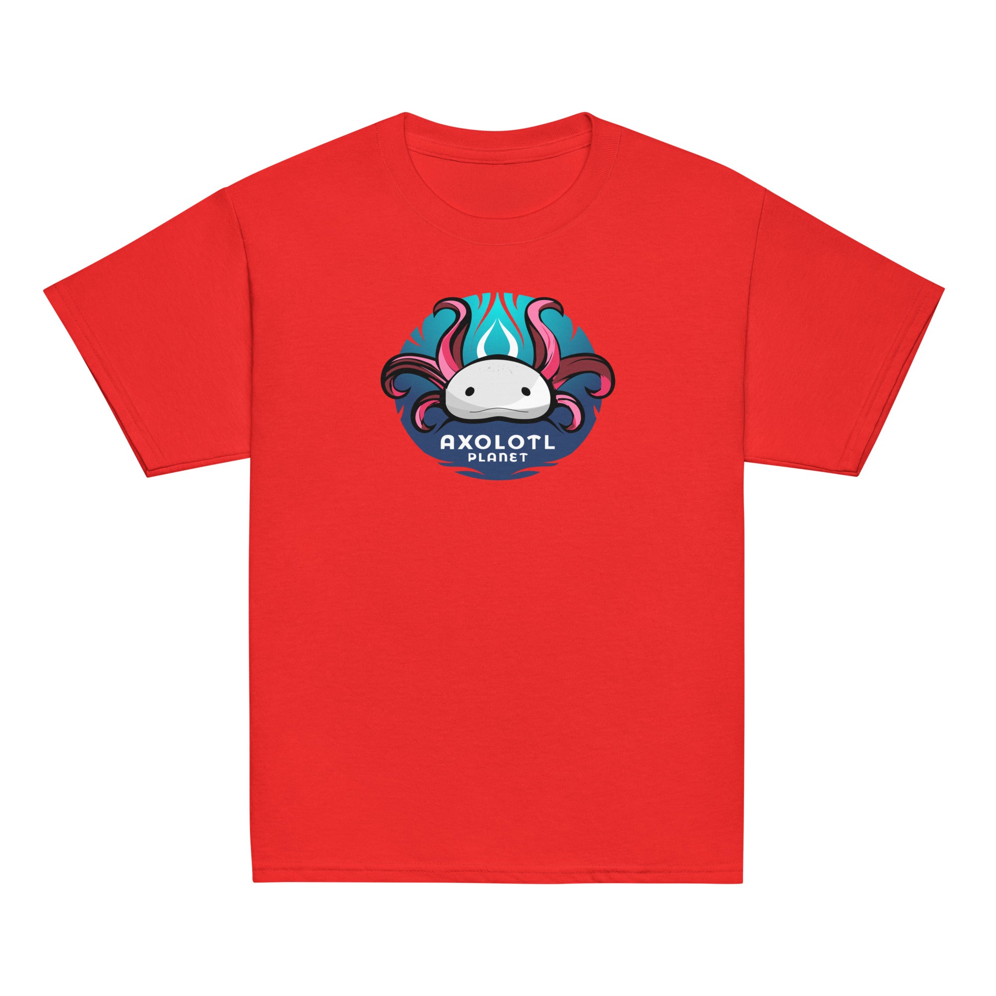 Axolotl Planet Logo axolotl Youth T-Shirt mockup