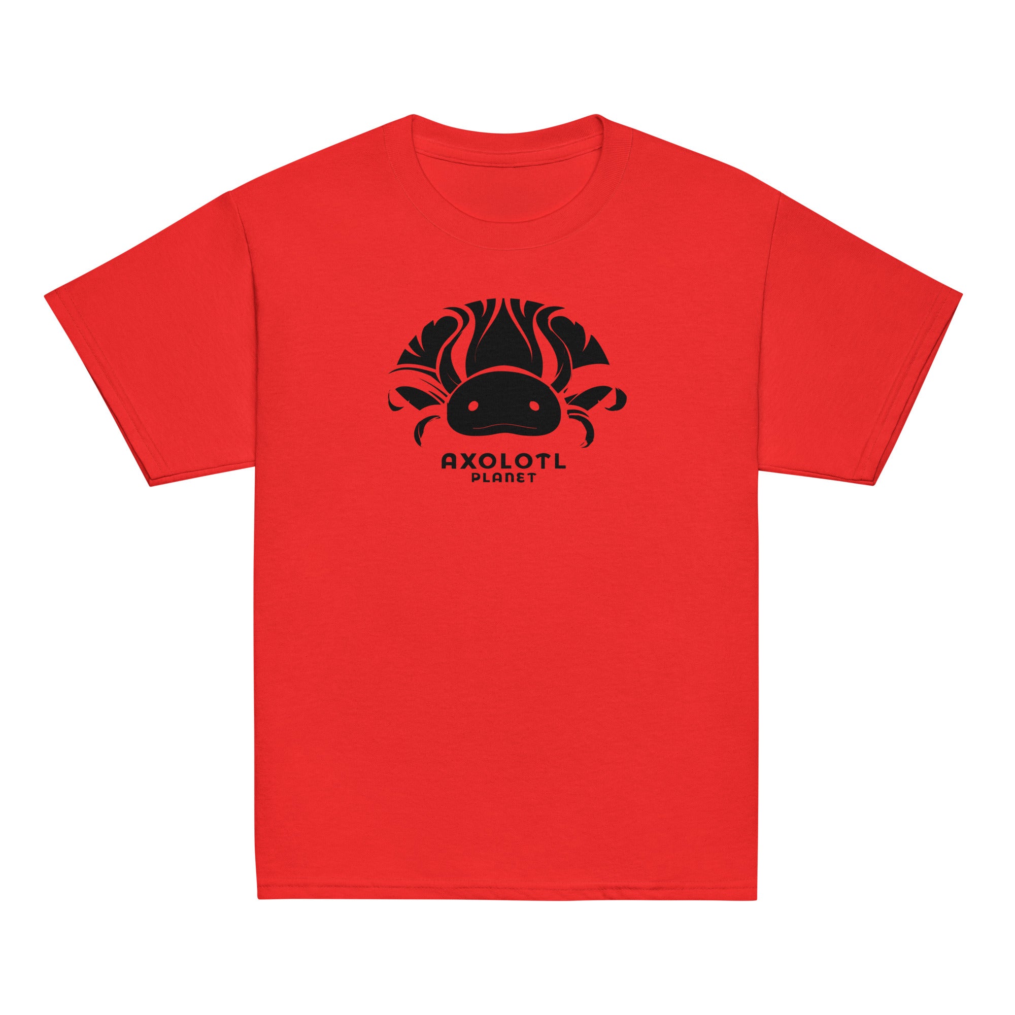 Axolotl Planet Logo (Black) axolotl Youth T-Shirt mockup