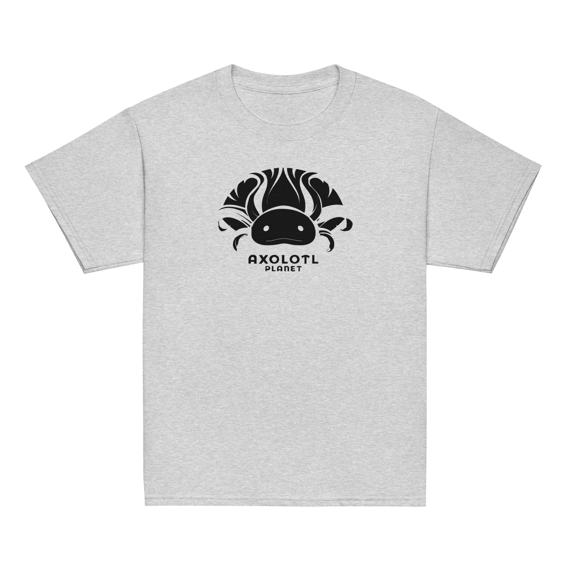 Axolotl Planet Logo (Black) axolotl Youth T-Shirt mockup