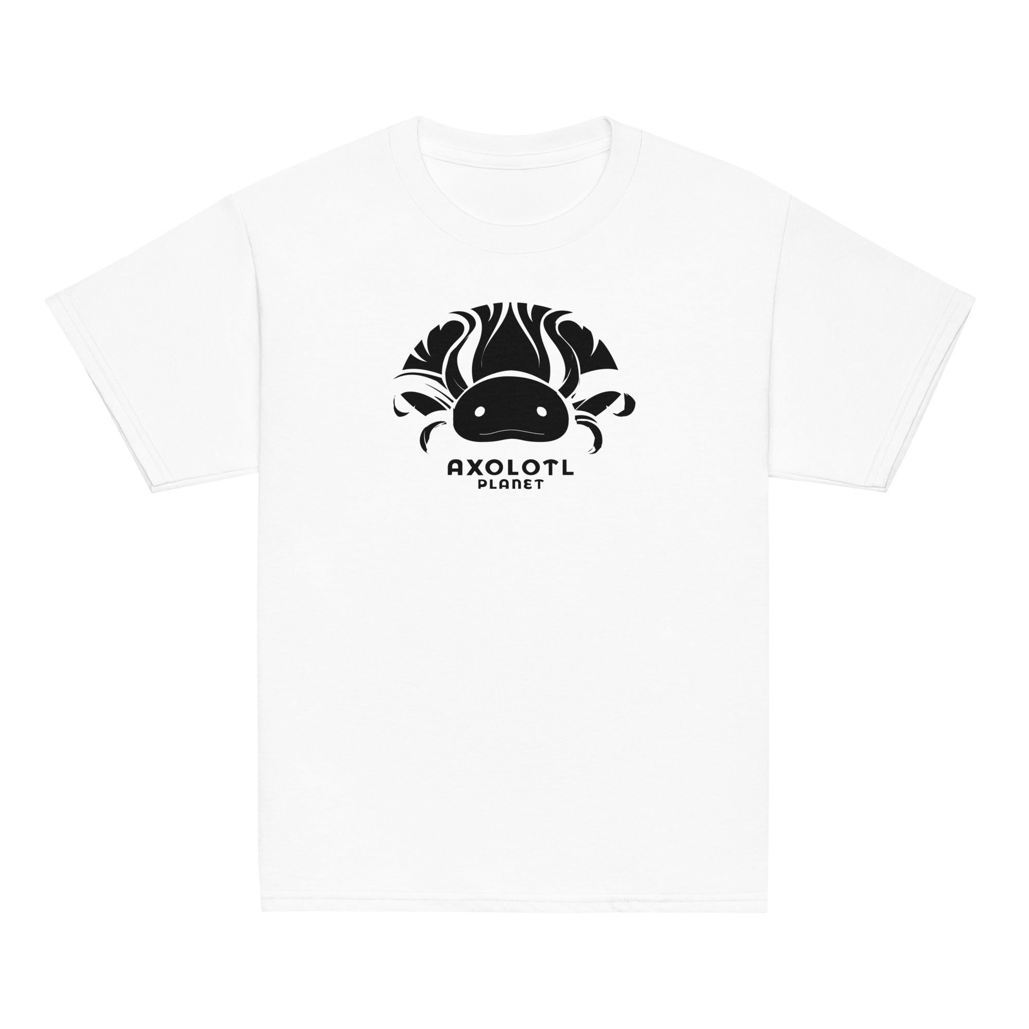 Axolotl Planet Logo (Black) axolotl Youth T-Shirt mockup