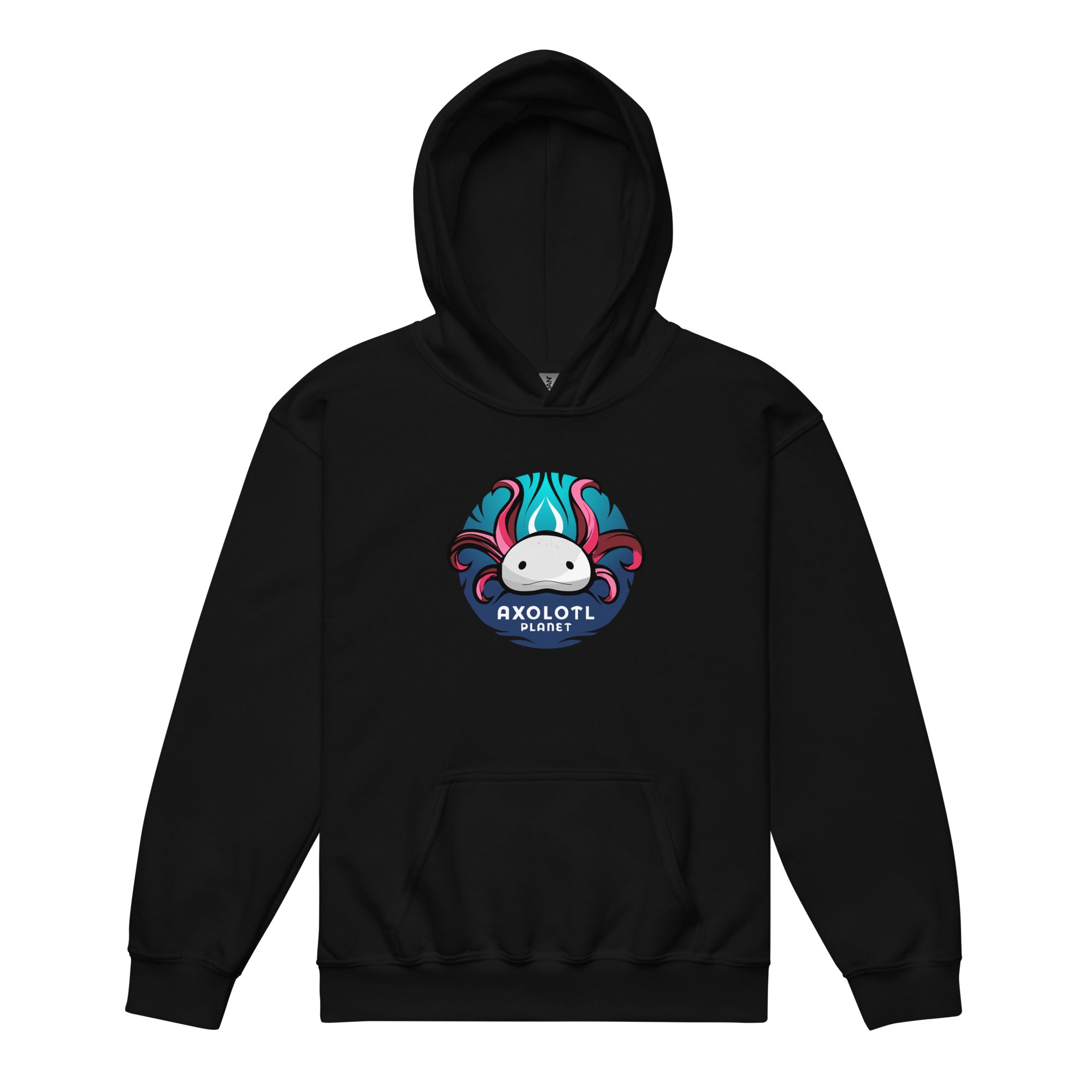 Axolotl Planet Logo axolotl Youth Hoodie mockup