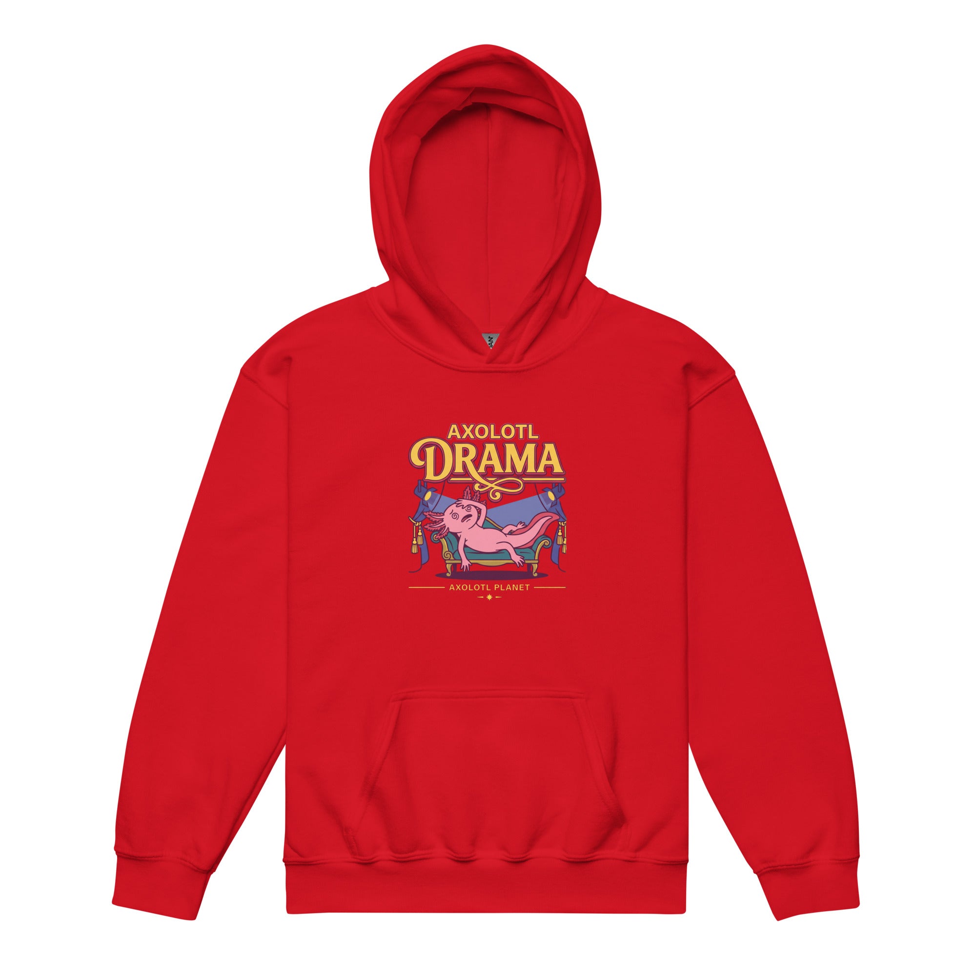 Axolotl Drama axolotl Youth Hoodie mockup