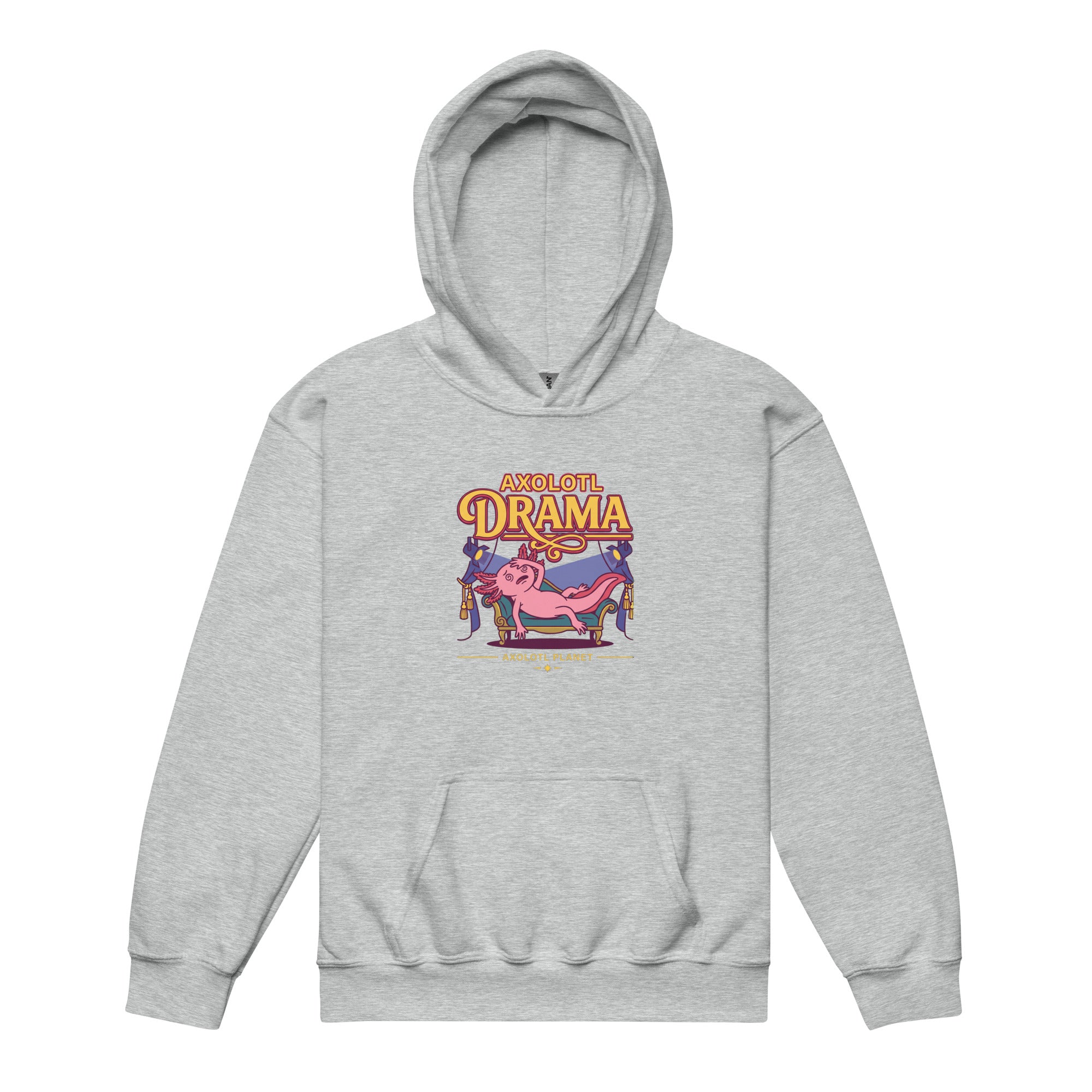 Axolotl Drama axolotl Youth Hoodie mockup