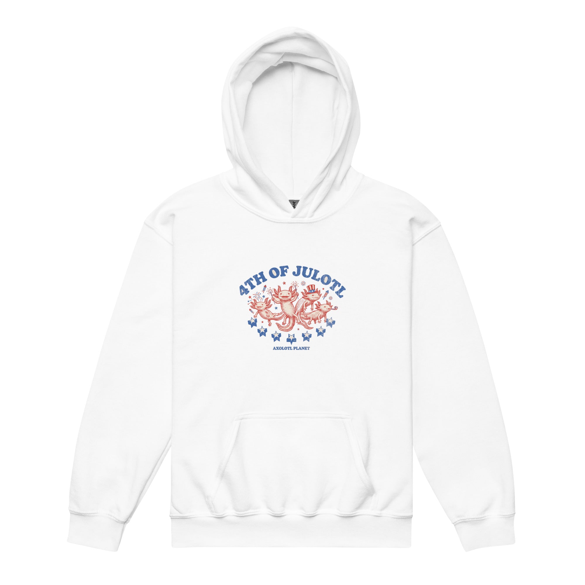 4th of Julotl Parade axolotl Youth Hoodie mockup