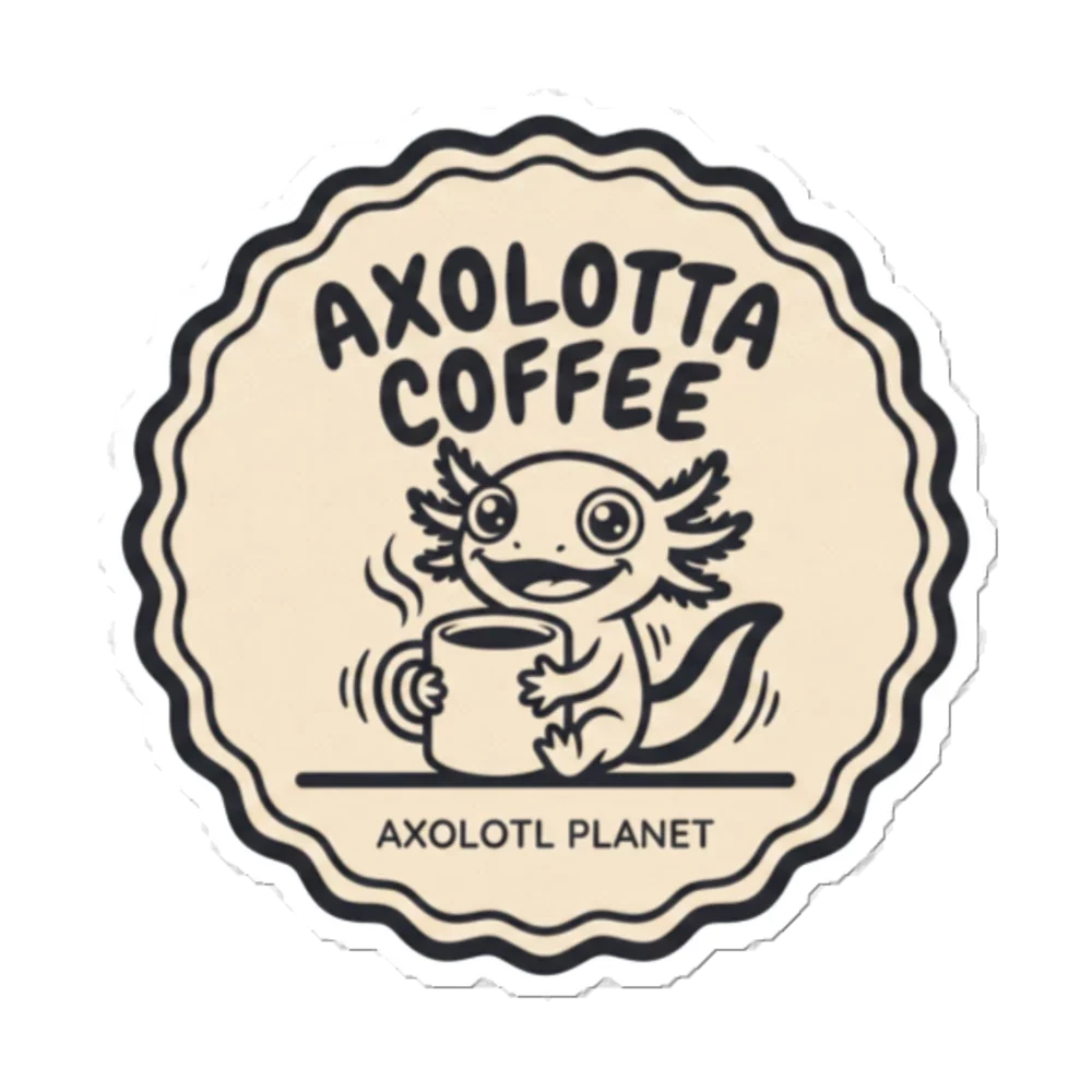Axolotta Coffee - Sticker (5.5x5.5) product image