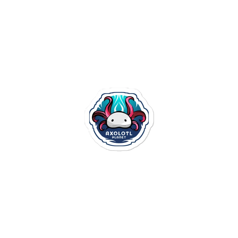 Axolotl Planet Logo Sticker - Sticker (3x3) product image