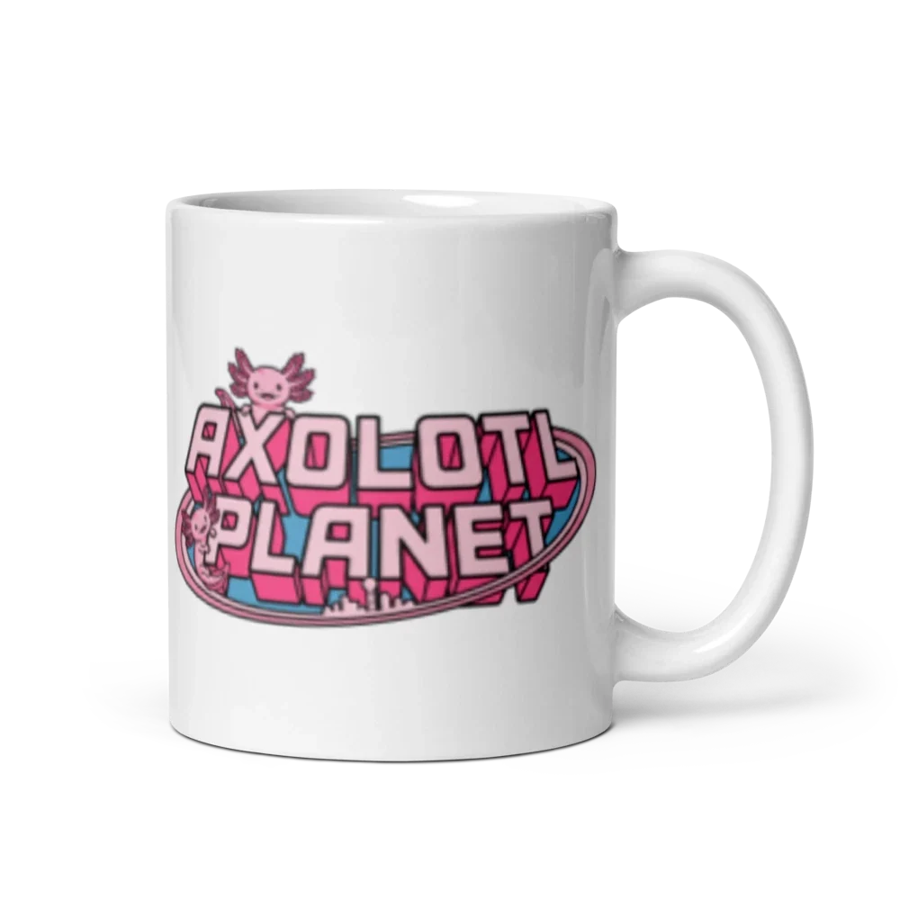 Retro 3D Pink Orbit - White Glossy Mug product image
