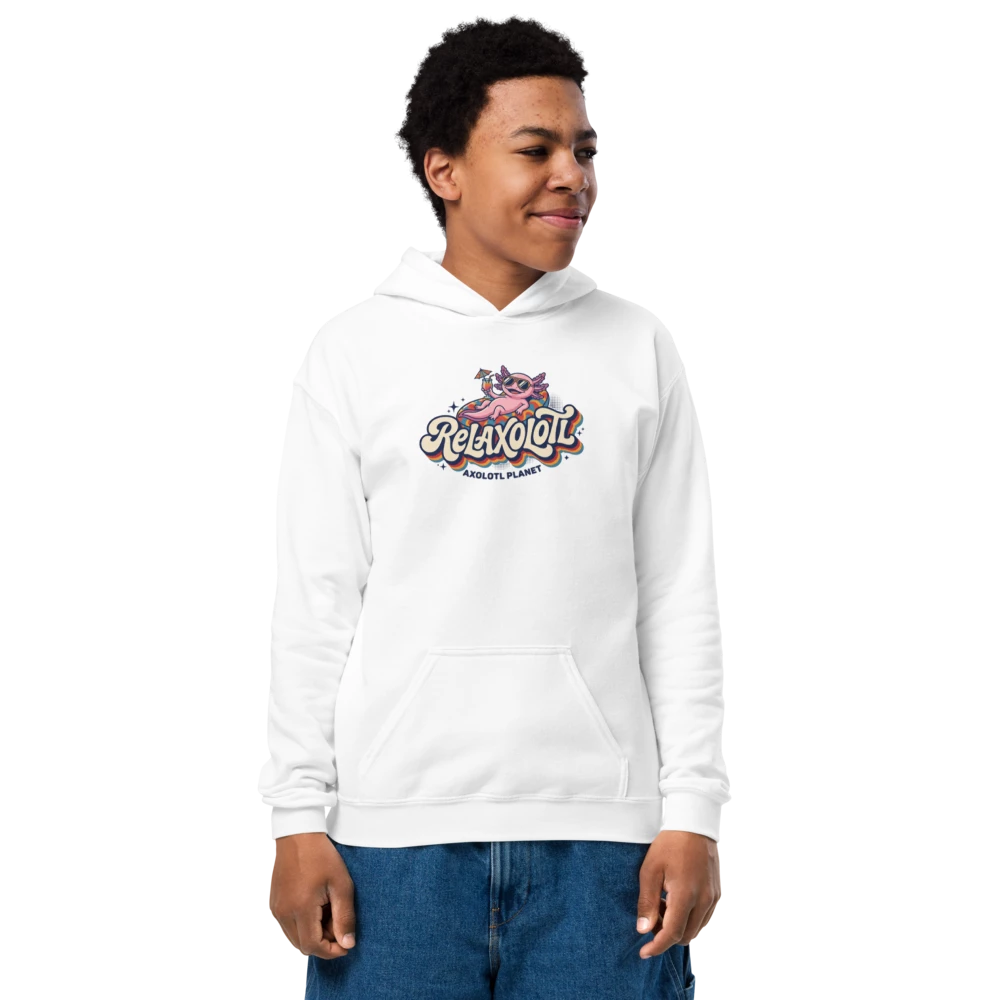 Relaxolotl axolotl Youth Hoodie mockup
