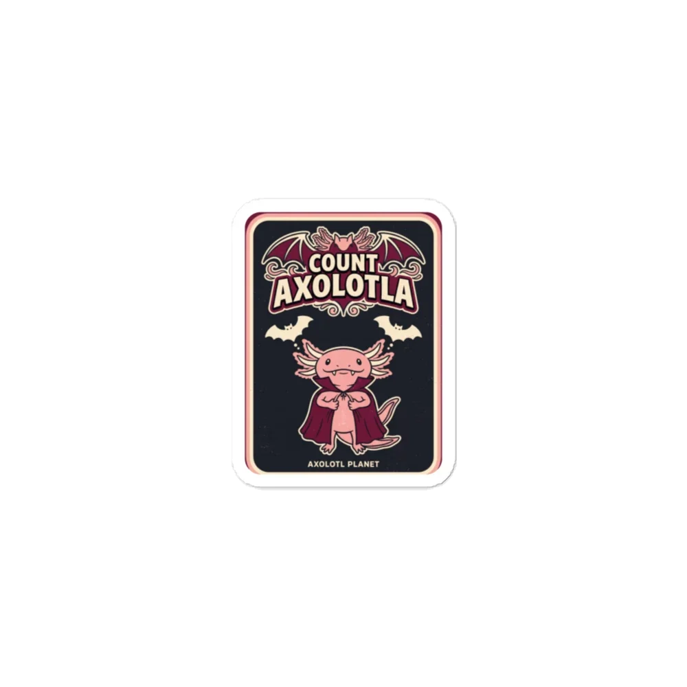 Count Axolotla Poster Badge - Sticker (3x3) product image