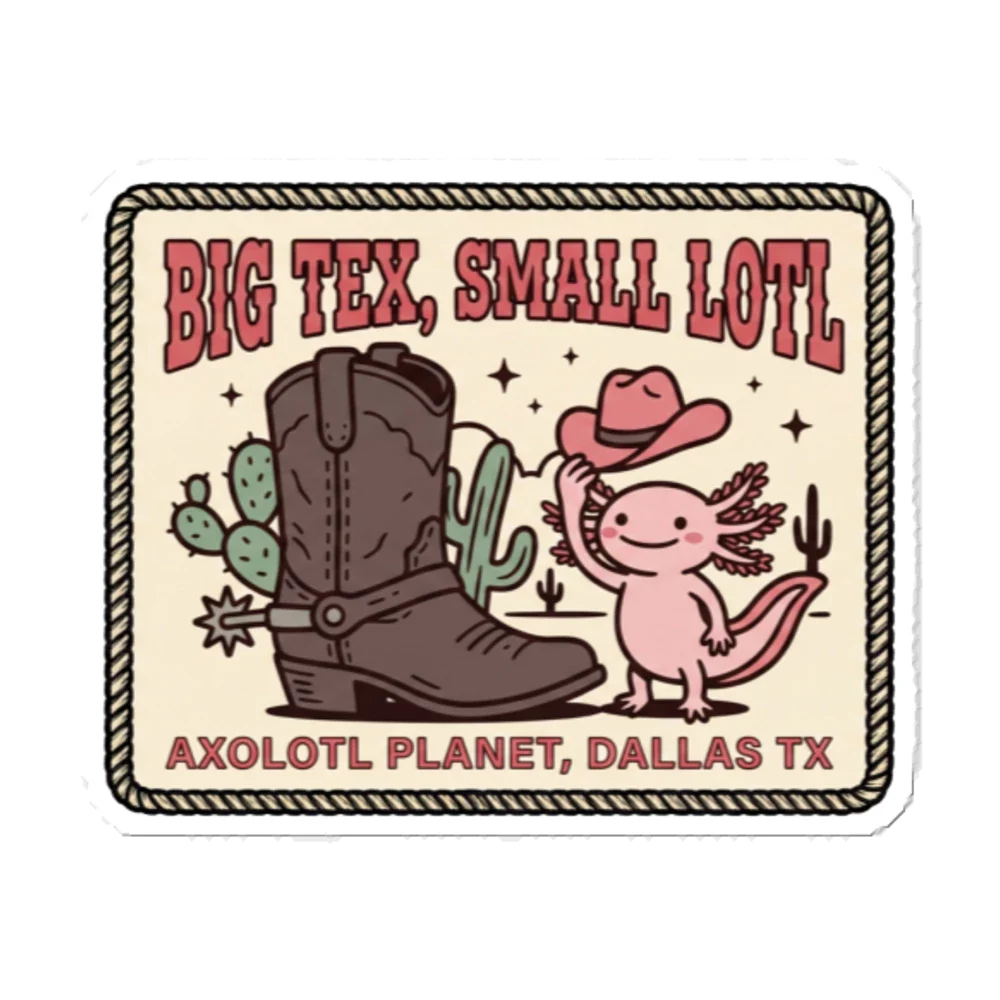 Big Tex Small Lotl - Sticker (5.5x5.5) product image