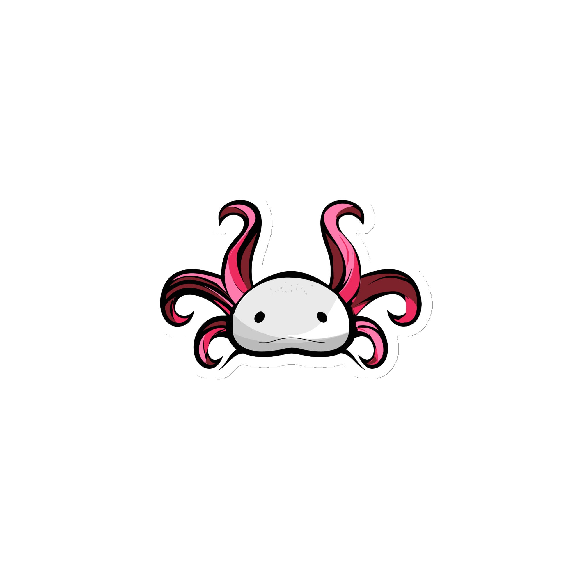 Axolotl Planet Logo Mark axolotl Magnet mockup White