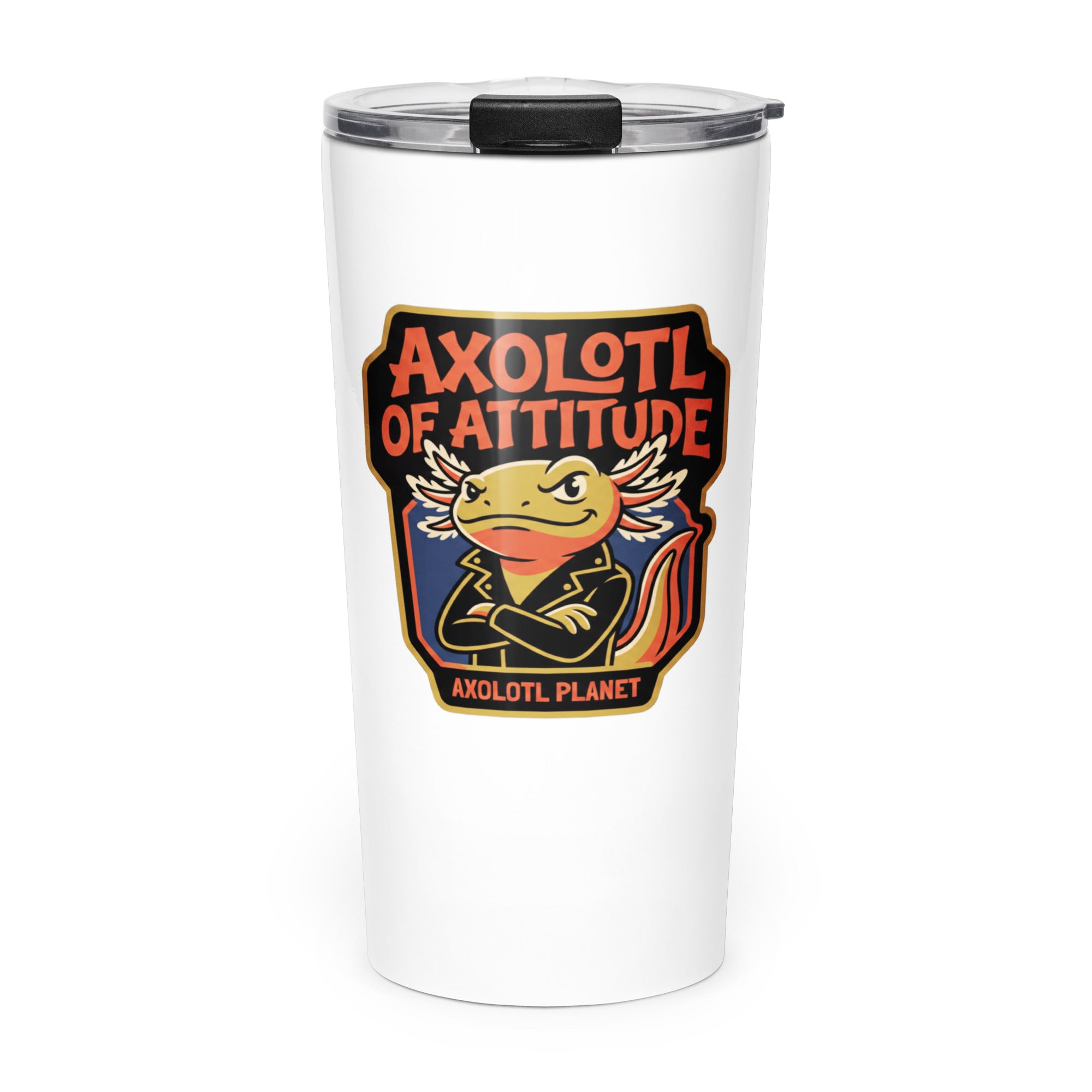 Axolotl of Attitude axolotl Tumbler 20 oz mockup White