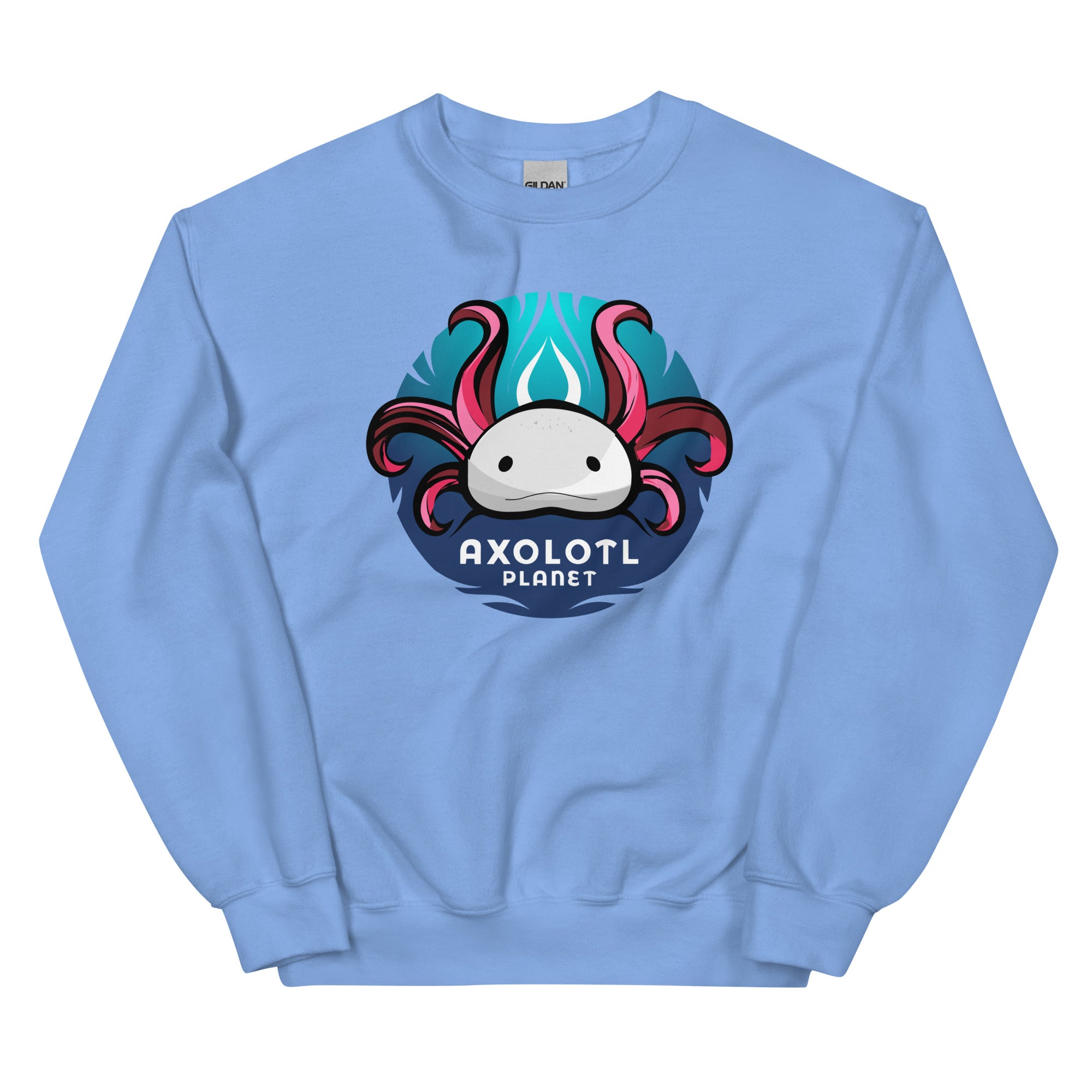 Axolotl Planet Logo axolotl Sweatshirt mockup