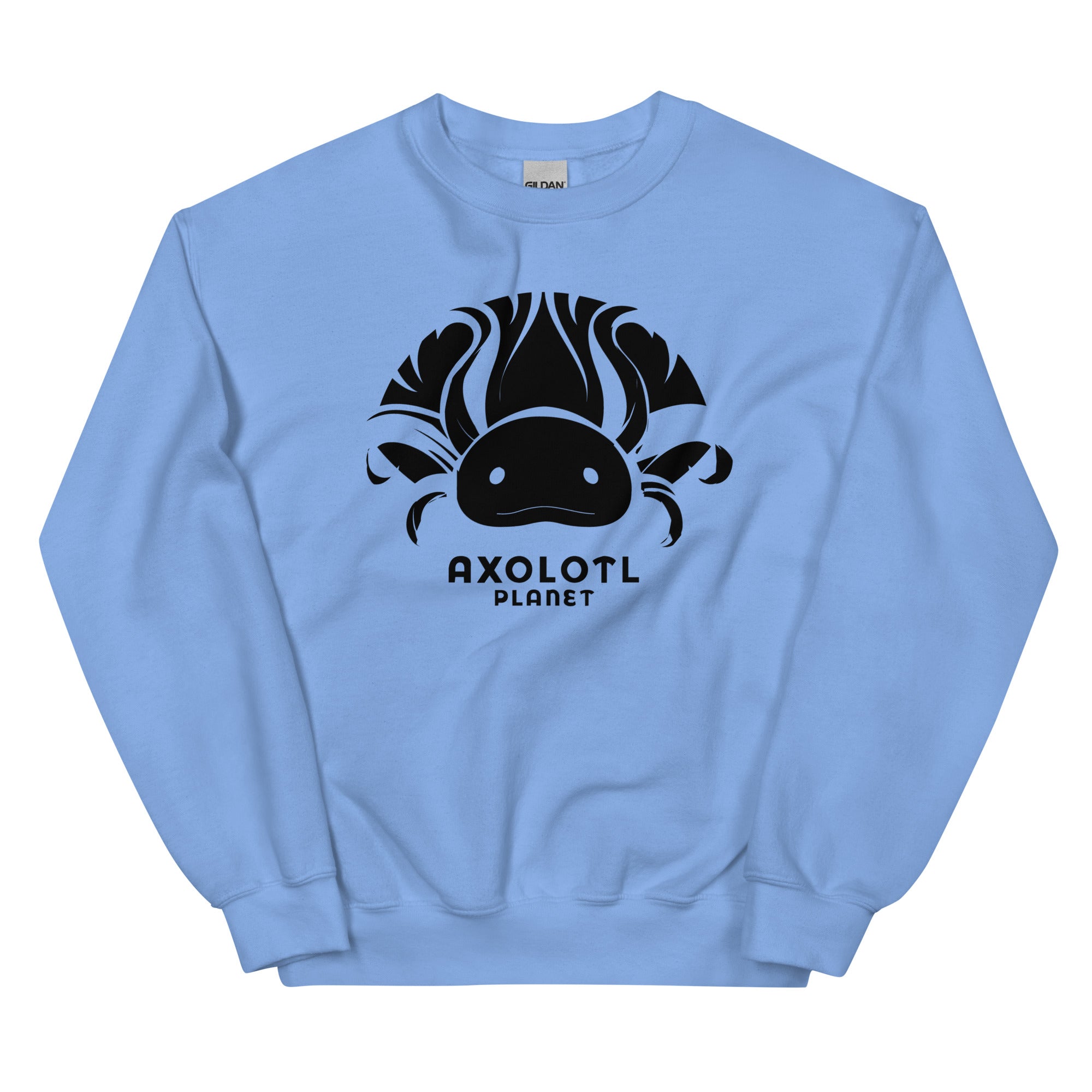 Axolotl Planet Logo (Black) axolotl Sweatshirt mockup