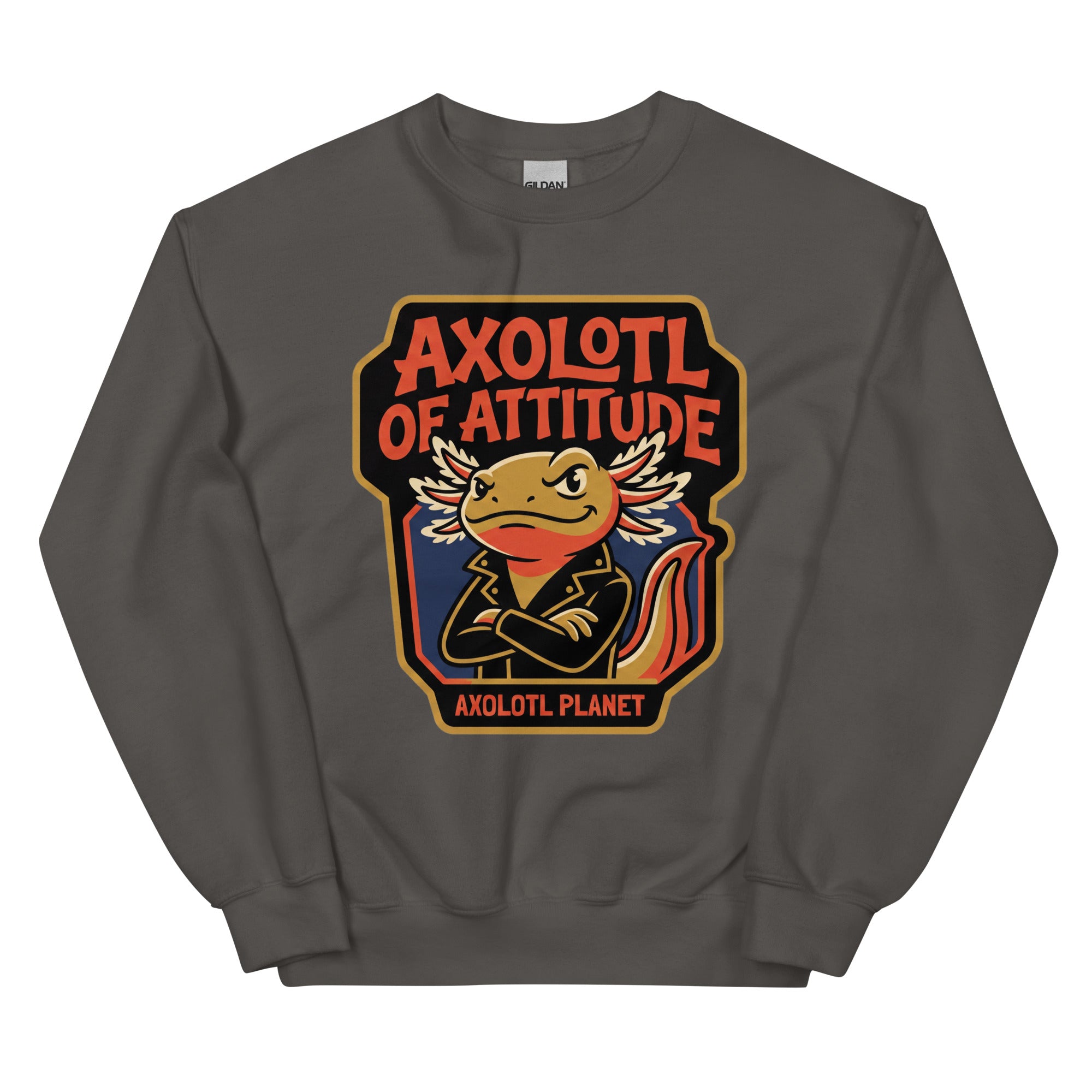 Axolotl of Attitude axolotl Sweatshirt mockup