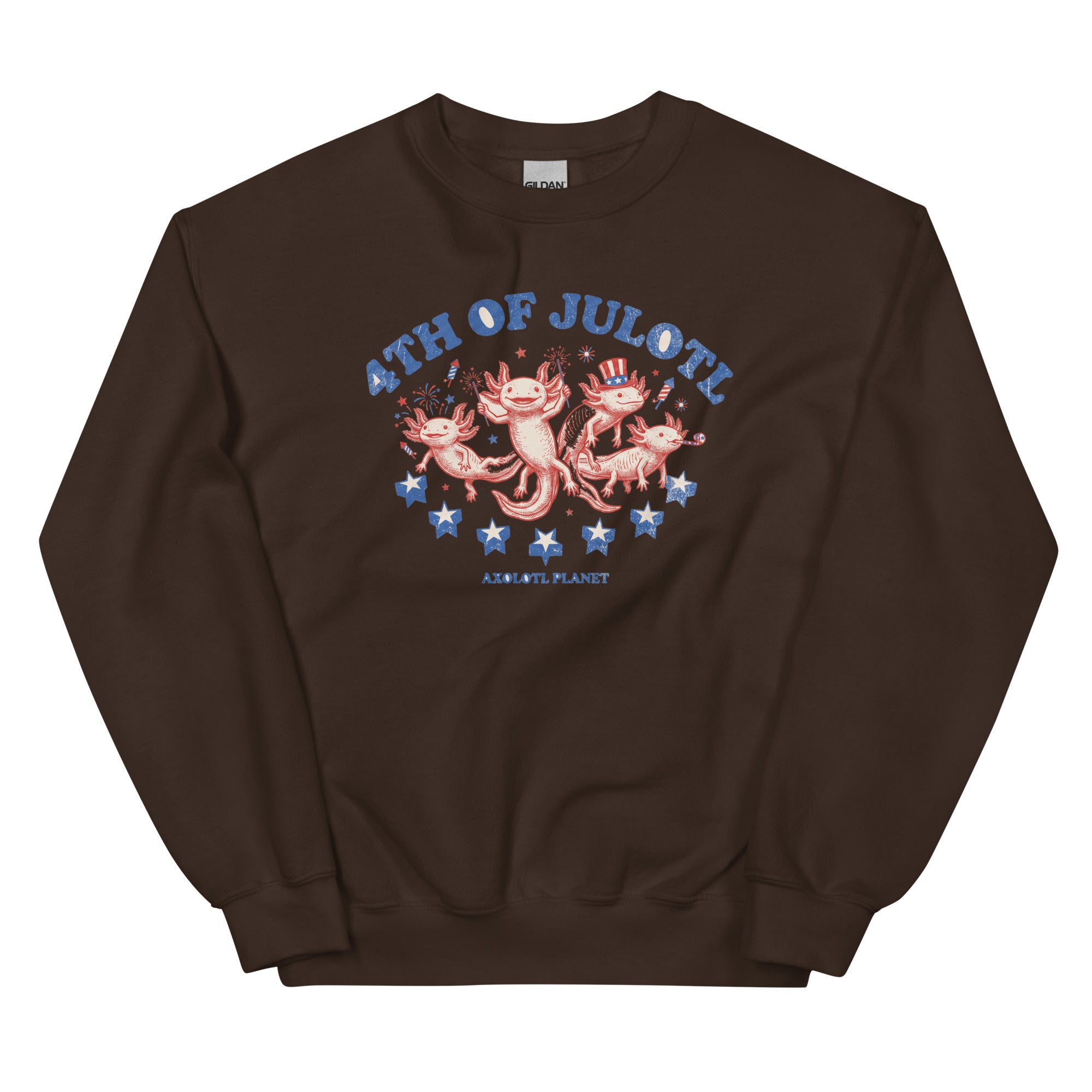 4th of Julotl Parade axolotl Sweatshirt mockup