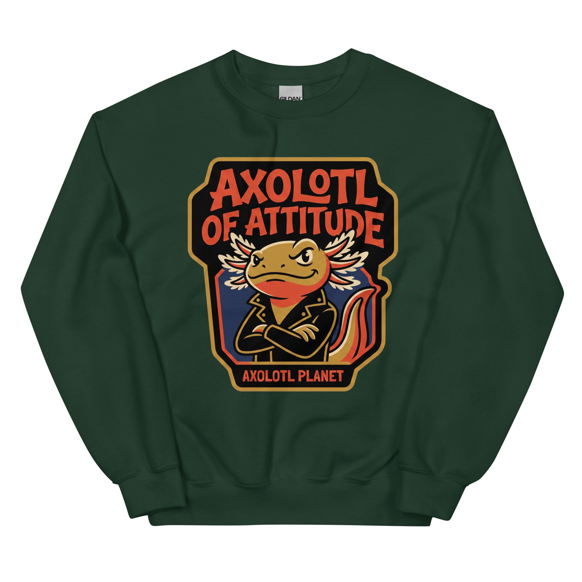 Axolotl of Attitude axolotl Sweatshirt mockup