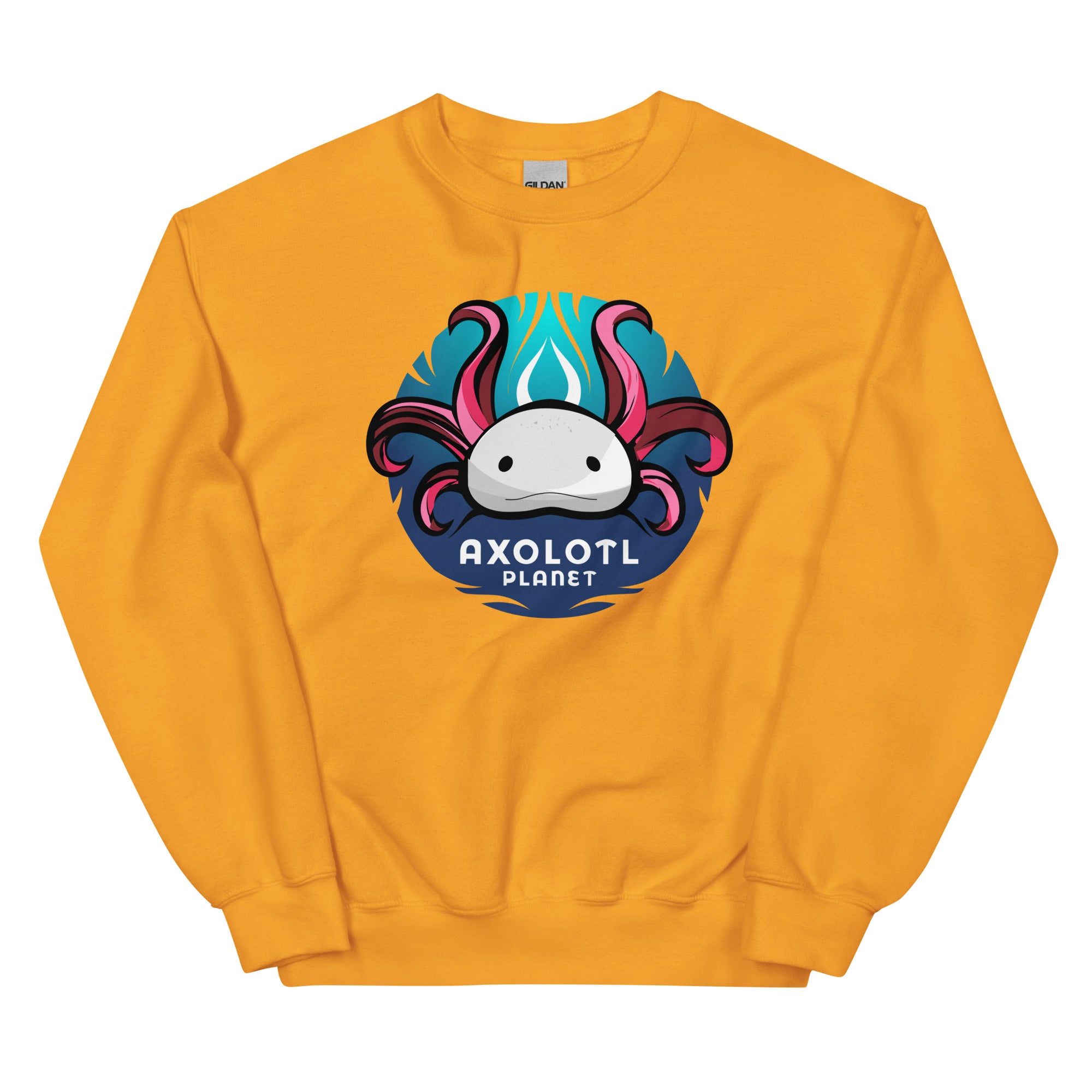 Axolotl Planet Logo axolotl Sweatshirt mockup