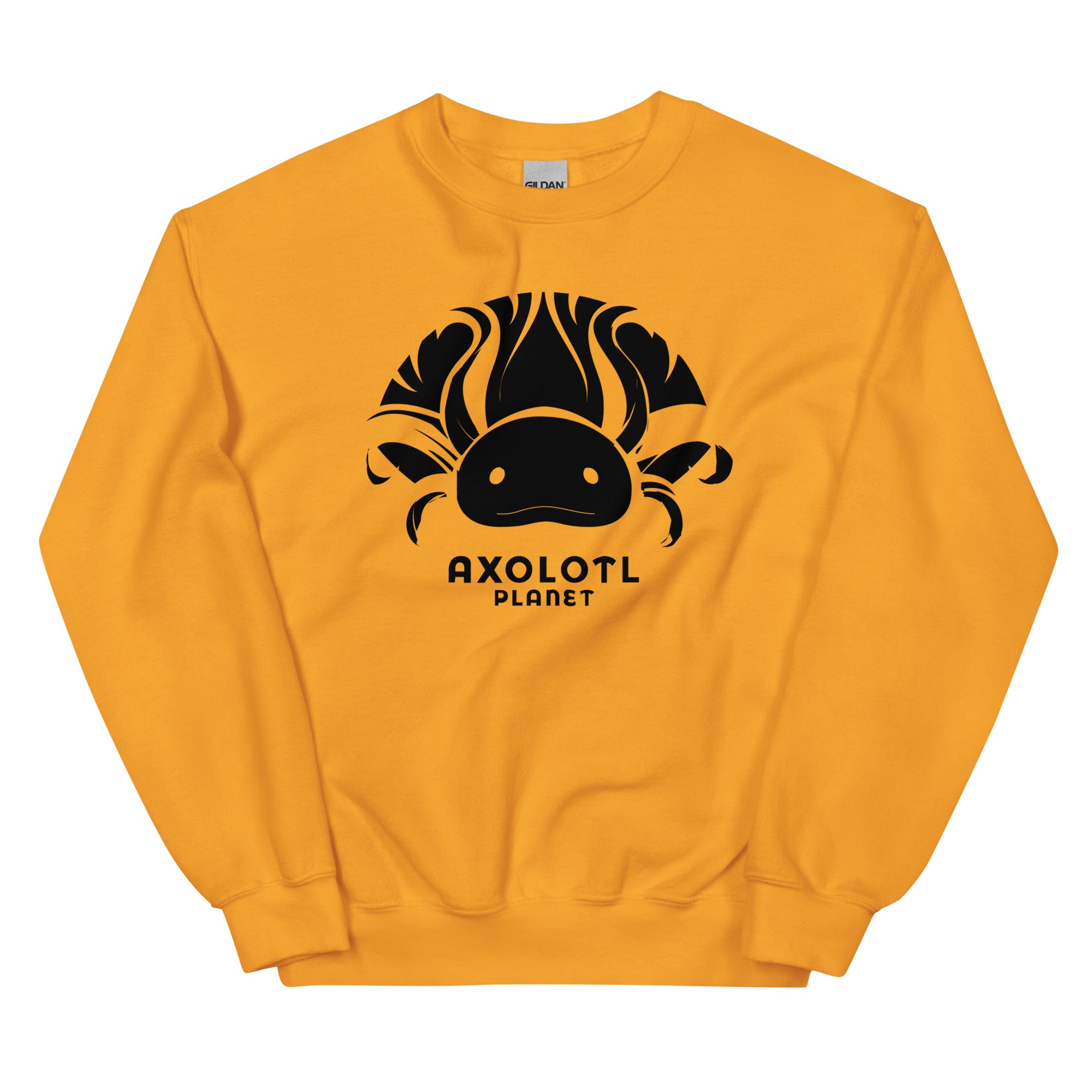 Axolotl Planet Logo (Black) axolotl Sweatshirt mockup