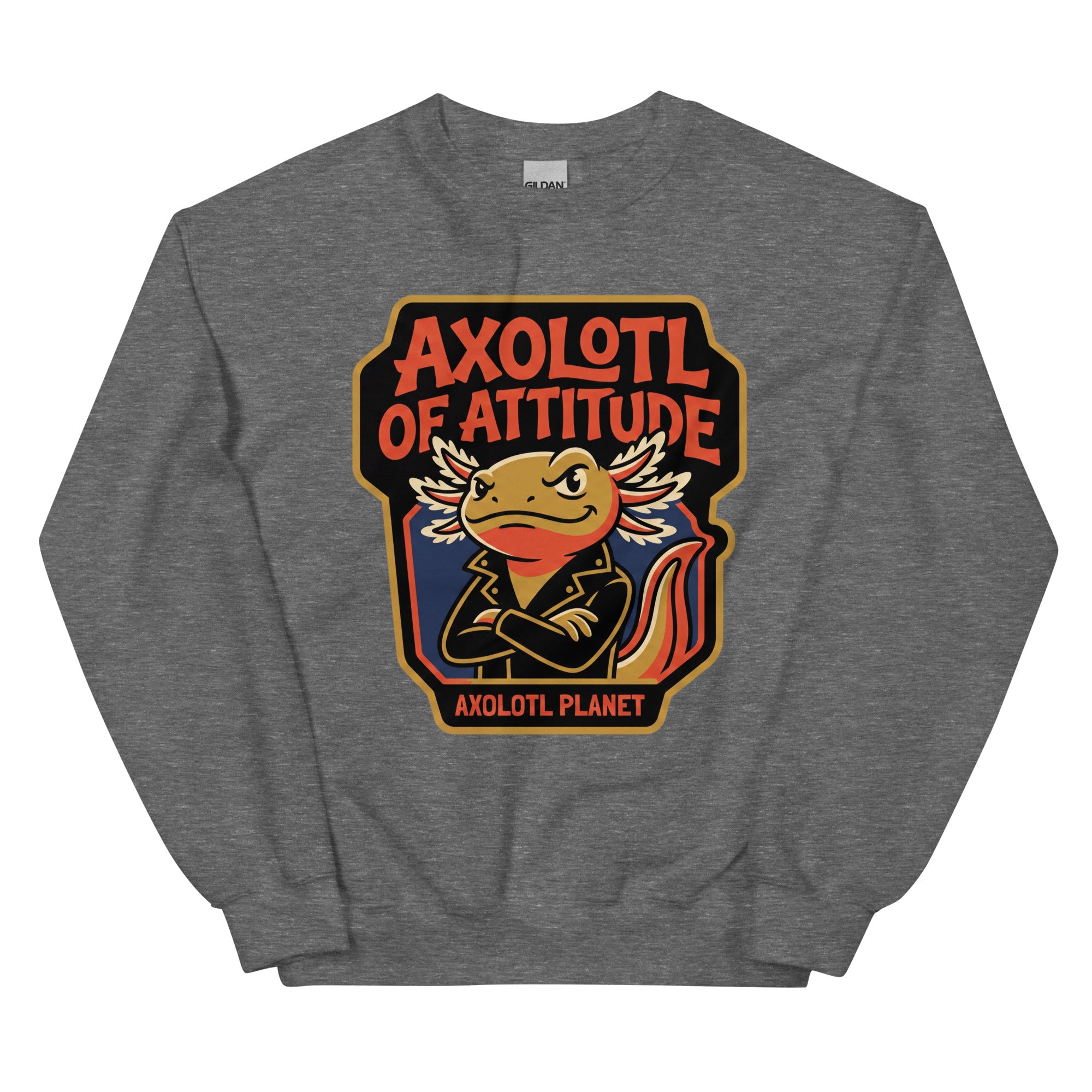 Axolotl of Attitude axolotl Sweatshirt mockup