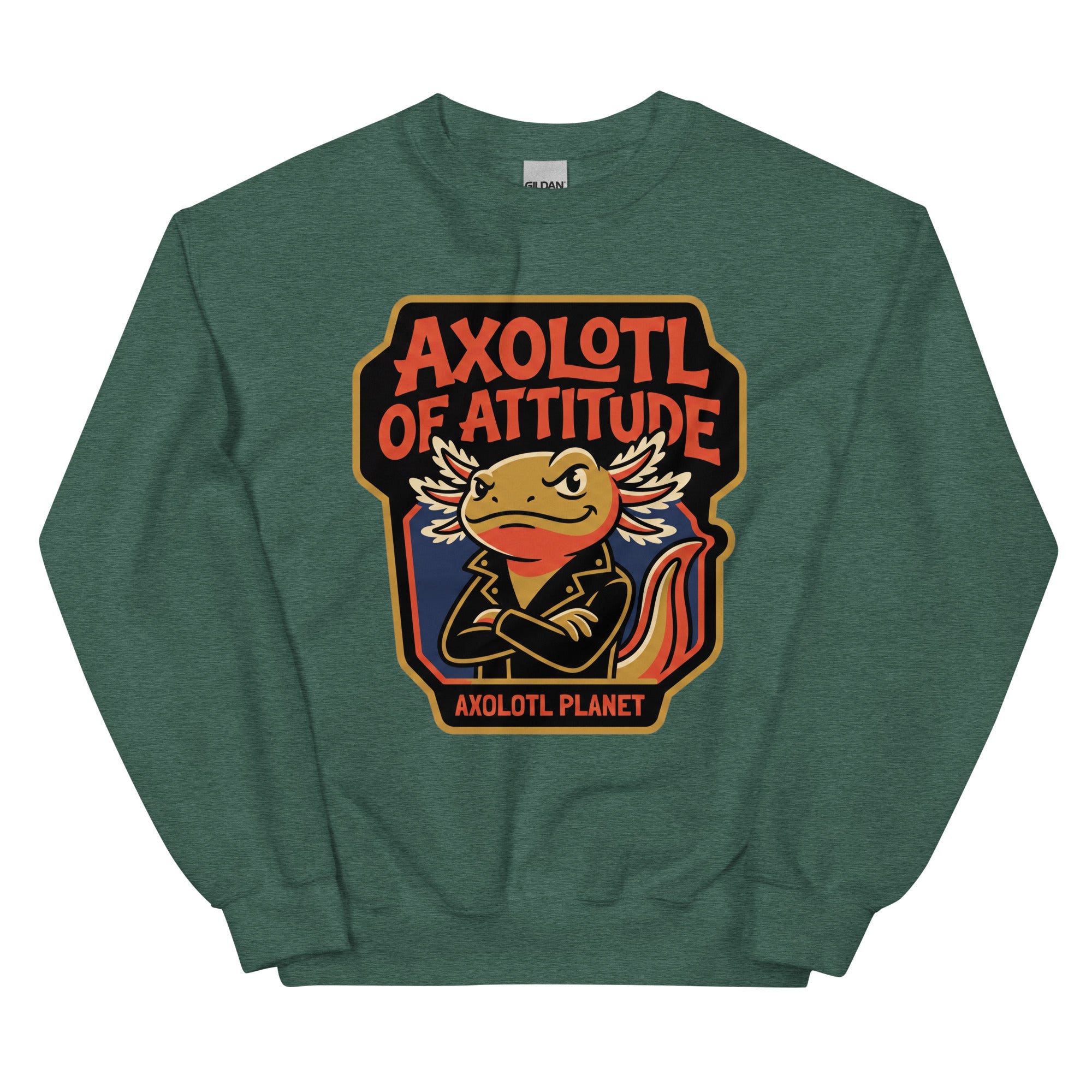 Axolotl of Attitude axolotl Sweatshirt mockup