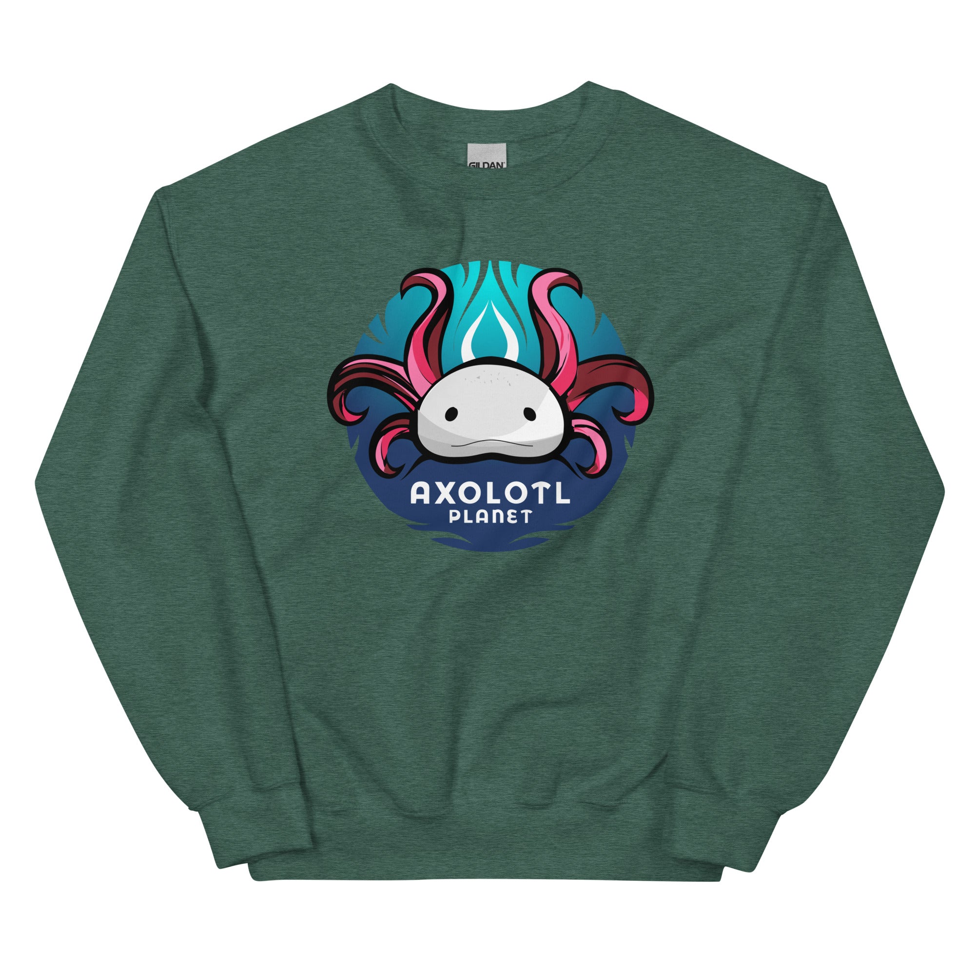 Axolotl Planet Logo axolotl Sweatshirt mockup