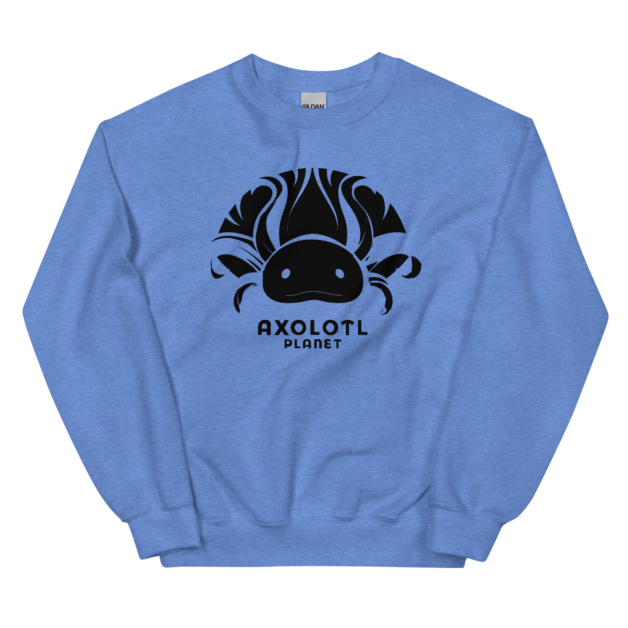 Axolotl Planet Logo (Black) axolotl Sweatshirt mockup