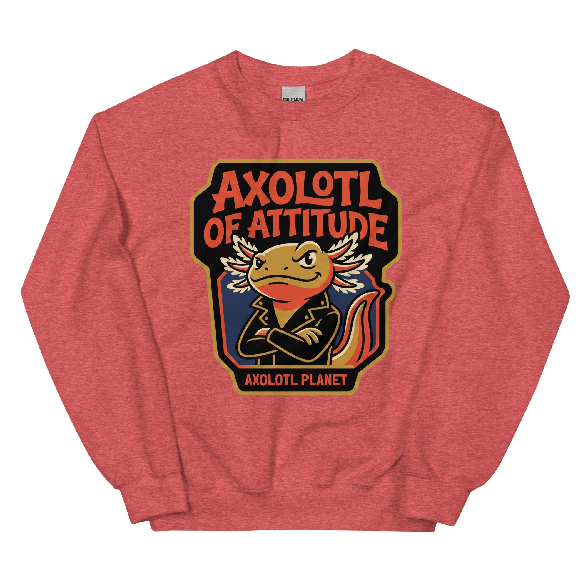 Axolotl of Attitude axolotl Sweatshirt mockup
