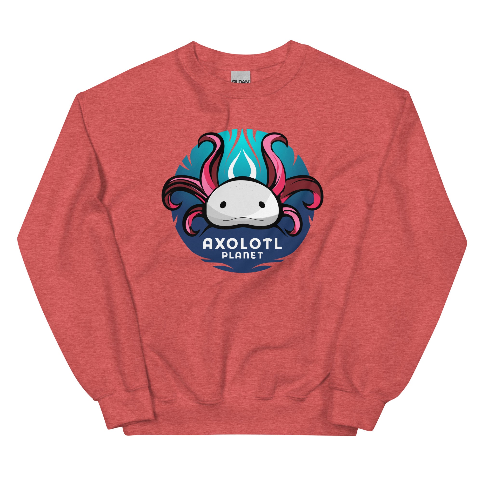 Axolotl Planet Logo axolotl Sweatshirt mockup