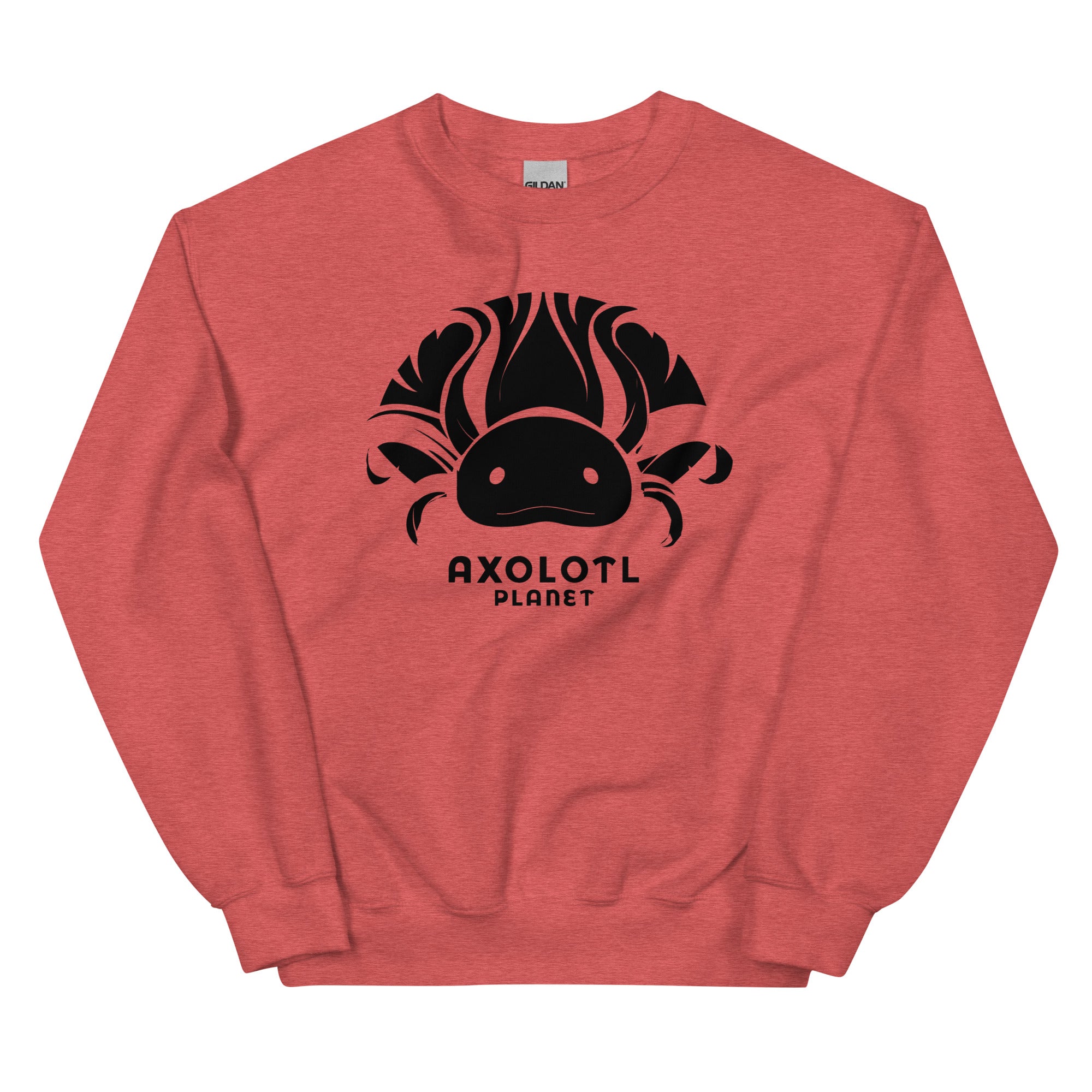 Axolotl Planet Logo (Black) axolotl Sweatshirt mockup