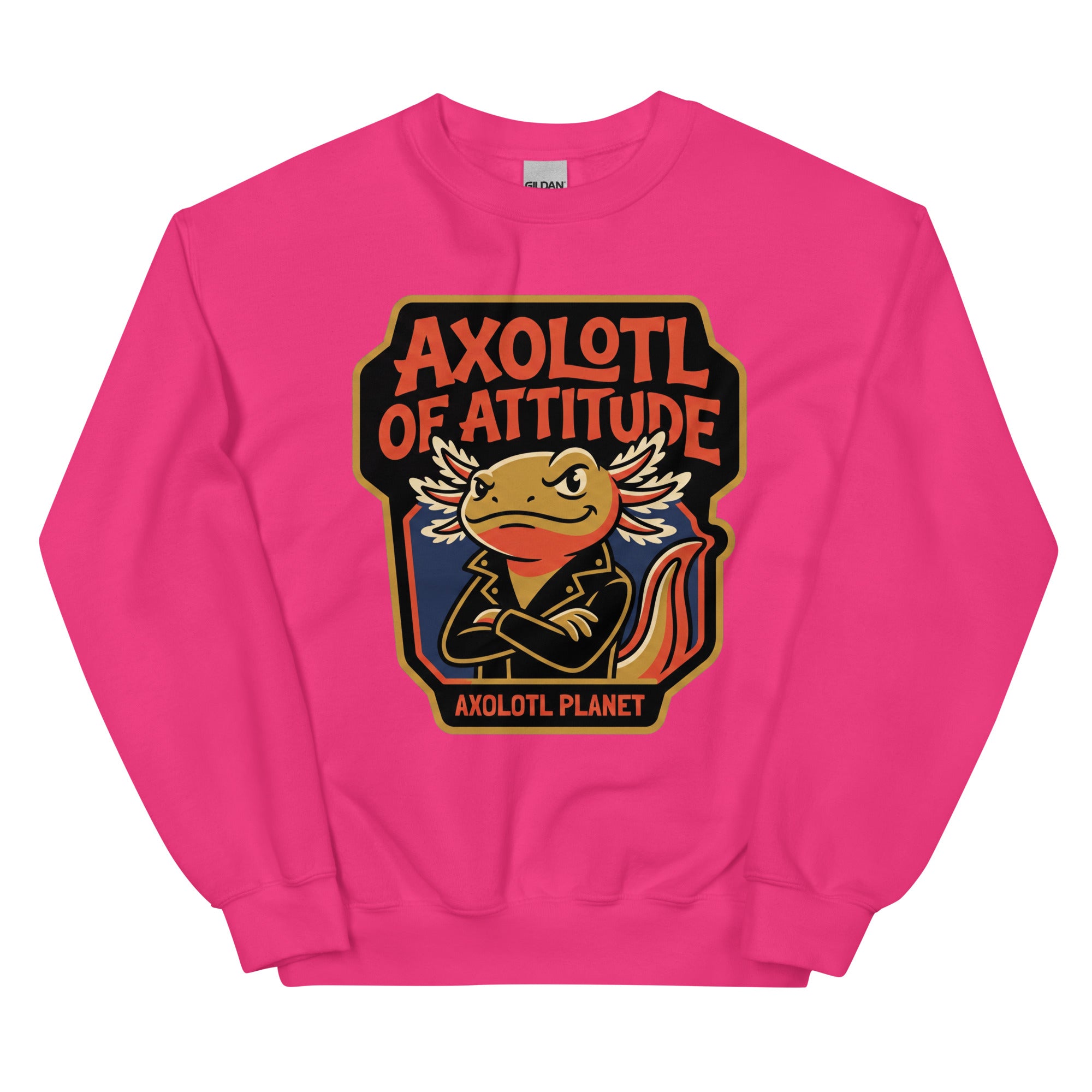 Axolotl of Attitude axolotl Sweatshirt mockup