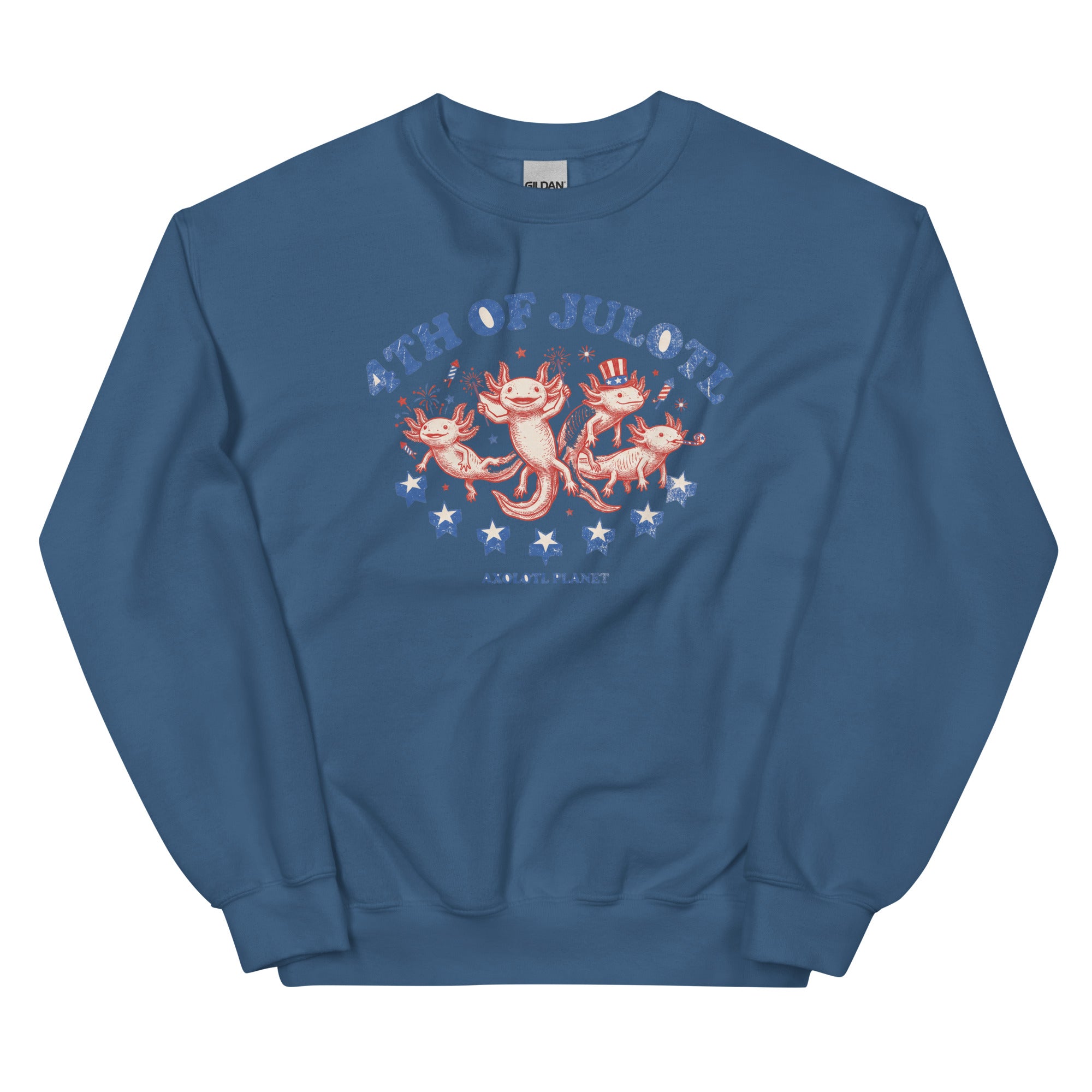 4th of Julotl Parade axolotl Sweatshirt mockup