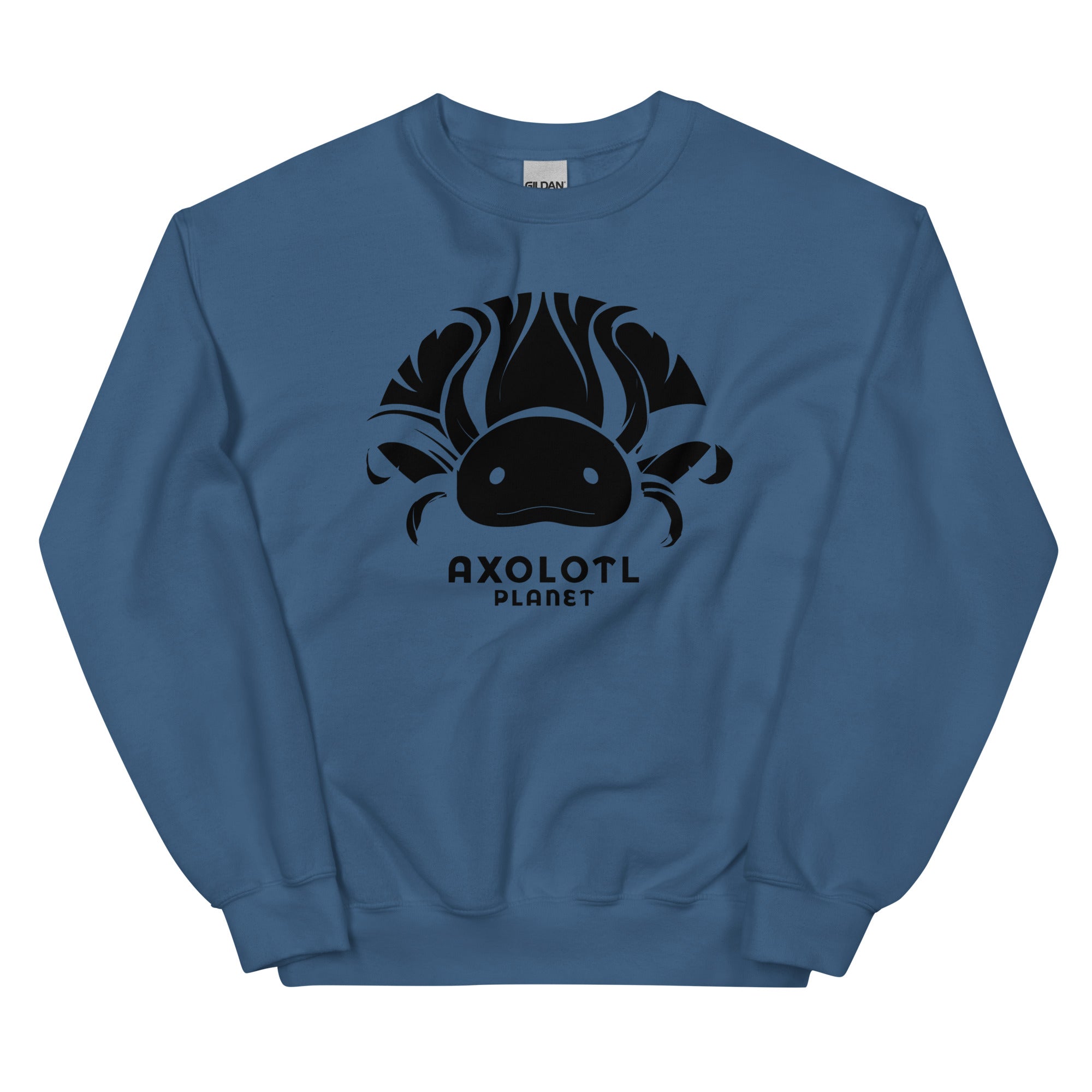 Axolotl Planet Logo (Black) axolotl Sweatshirt mockup