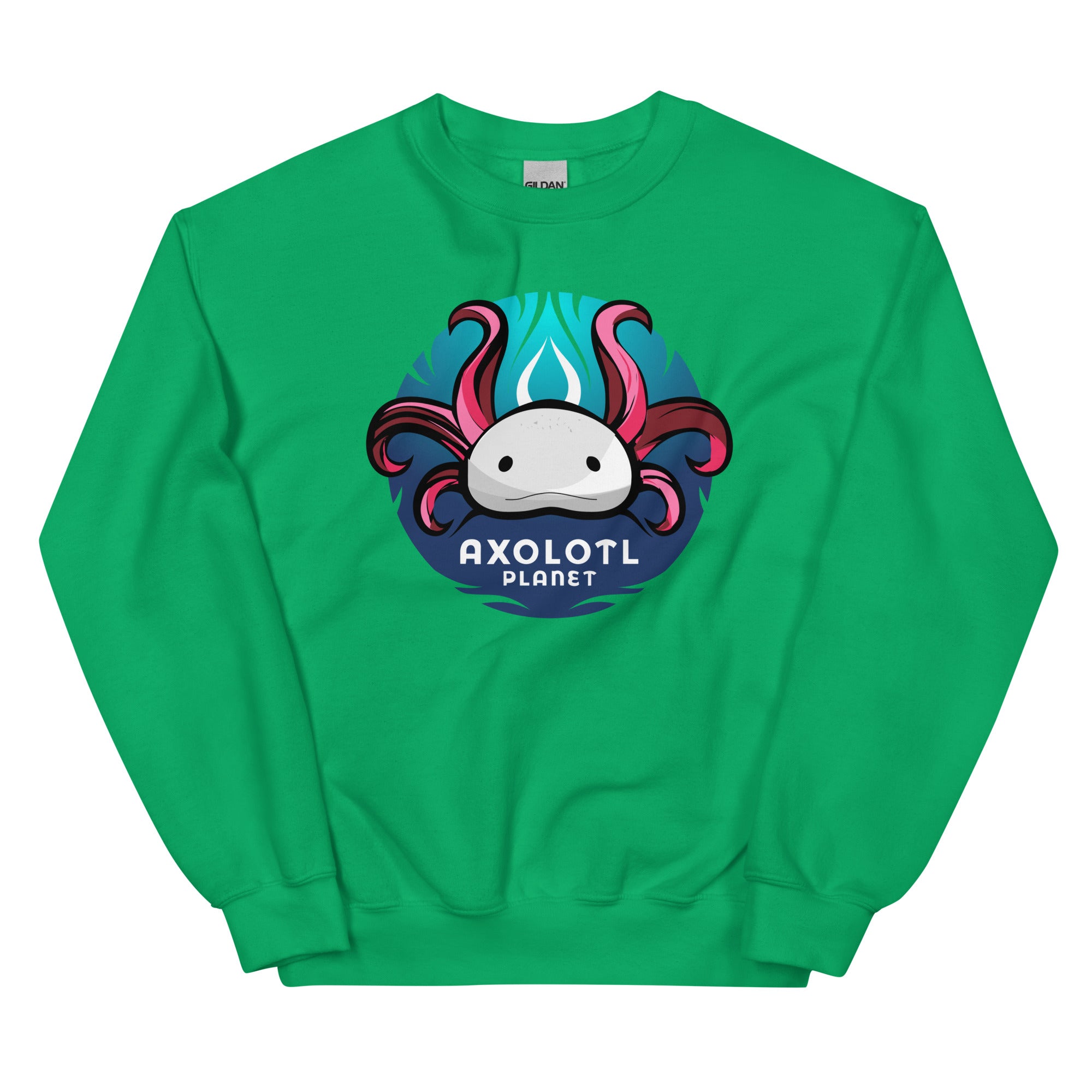 Axolotl Planet Logo axolotl Sweatshirt mockup
