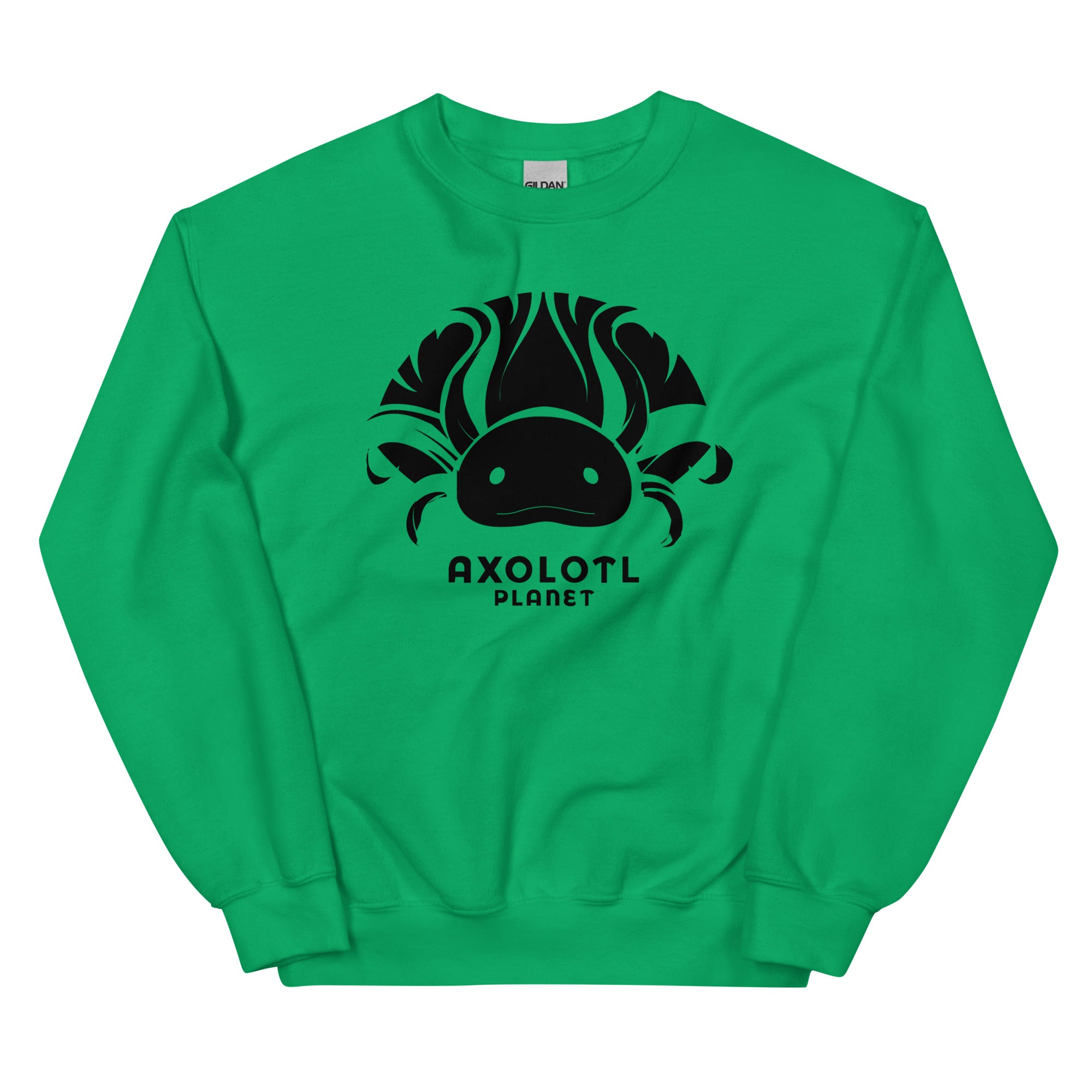Axolotl Planet Logo (Black) axolotl Sweatshirt mockup