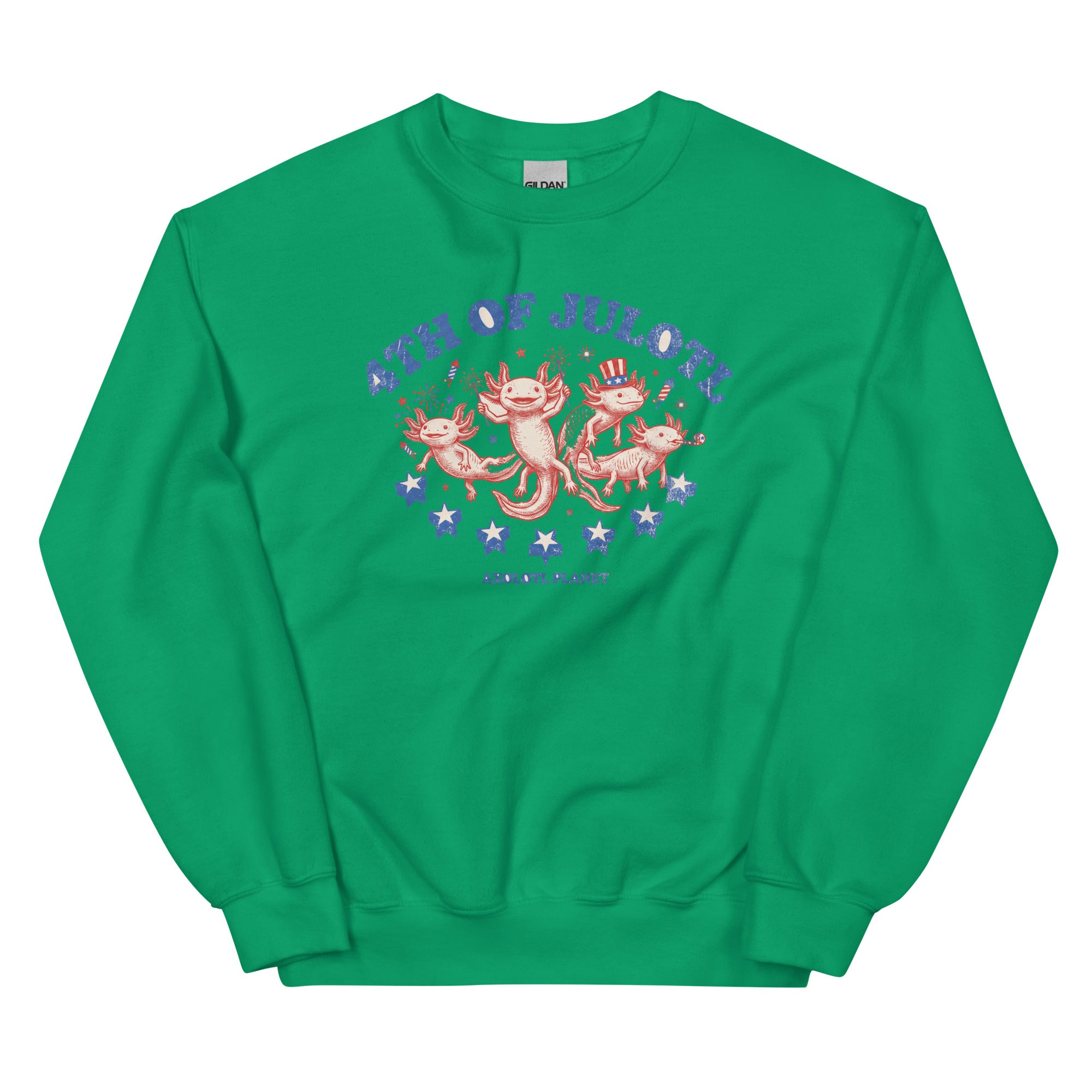 4th of Julotl Parade axolotl Sweatshirt mockup
