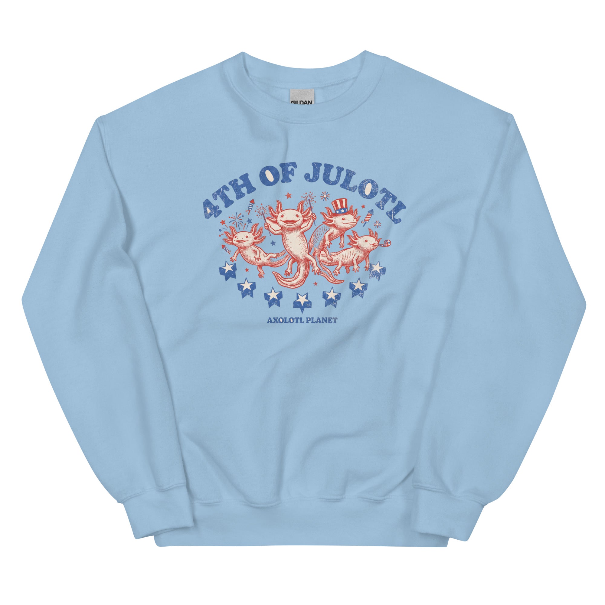 4th of Julotl Parade axolotl Sweatshirt mockup