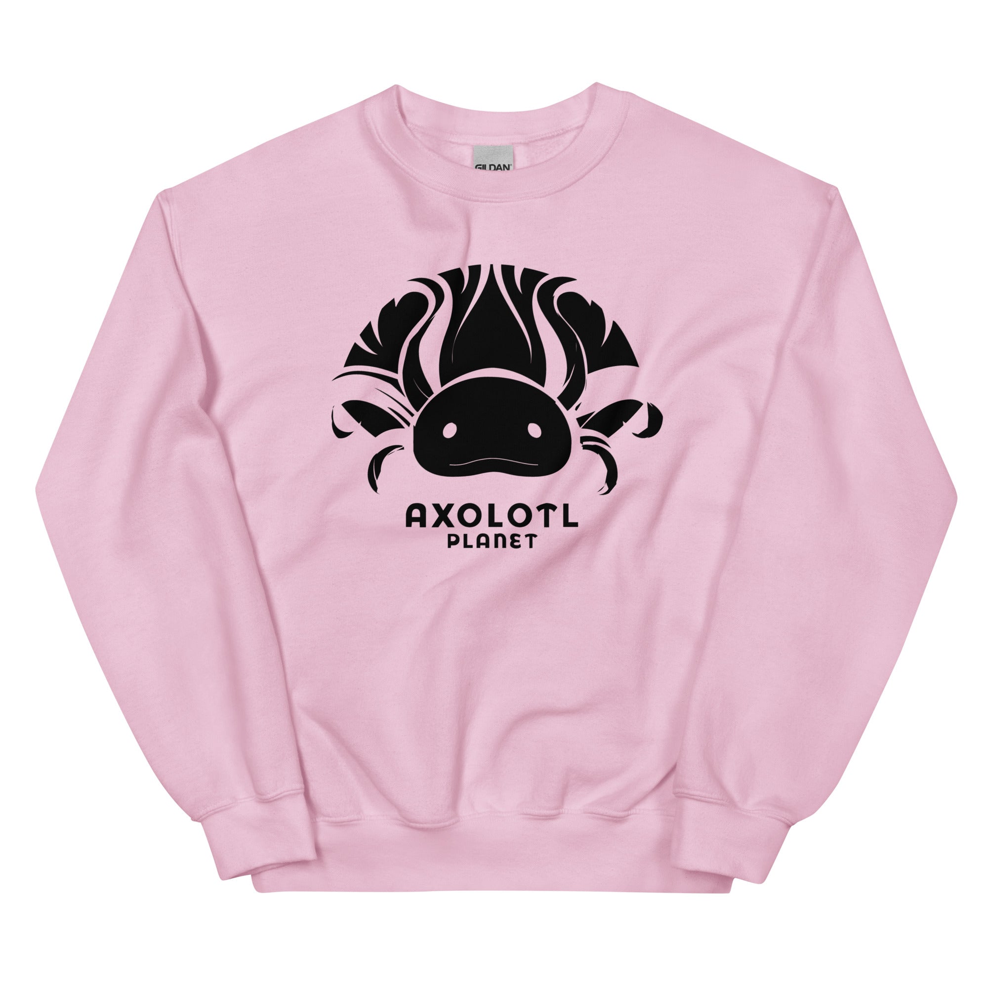 Axolotl Planet Logo (Black) axolotl Sweatshirt mockup
