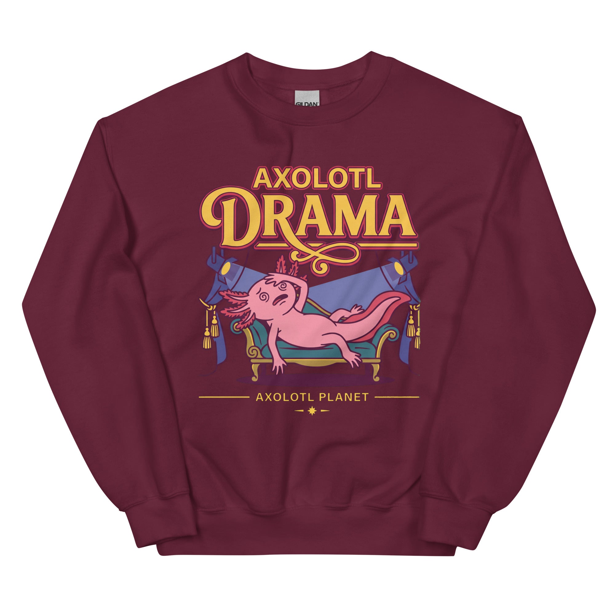 Axolotl Drama axolotl Sweatshirt mockup