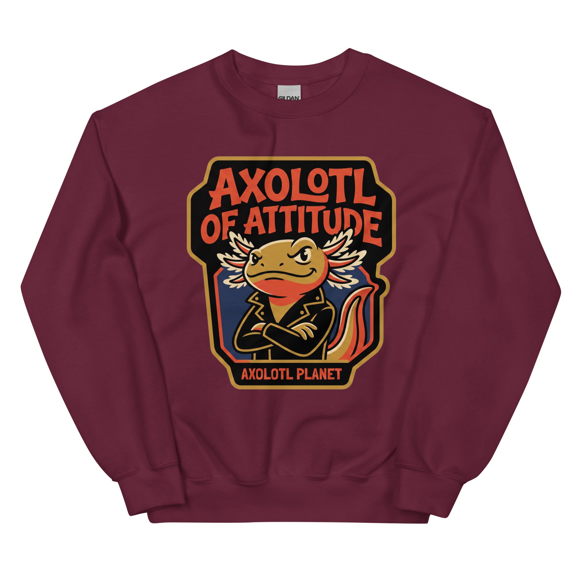Axolotl of Attitude axolotl Sweatshirt mockup